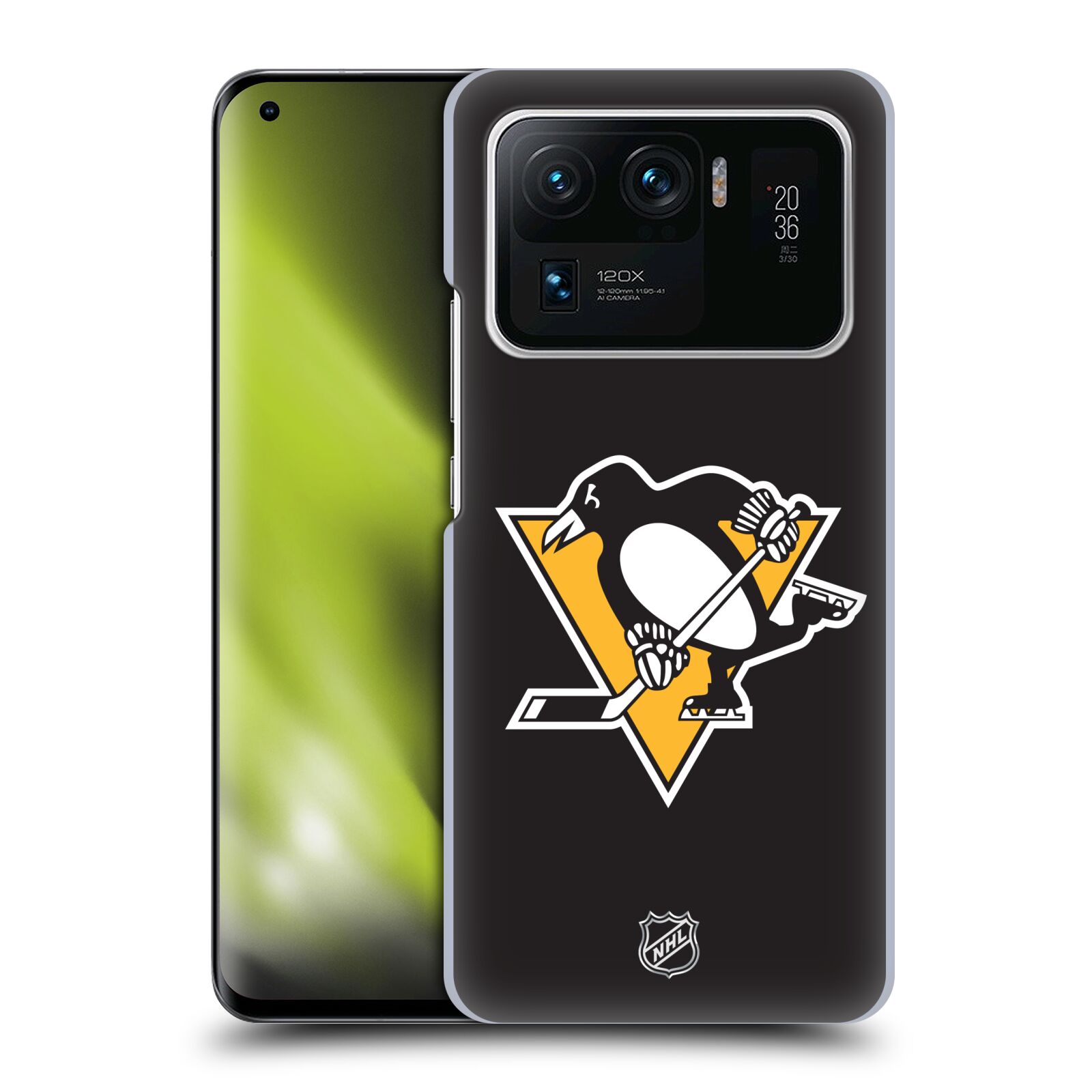 Pouzdro na mobil Xiaomi  Mi 11 ULTRA - HEAD CASE - Hokej NHL - Pittsburgh Penguins - černé pozadí znak