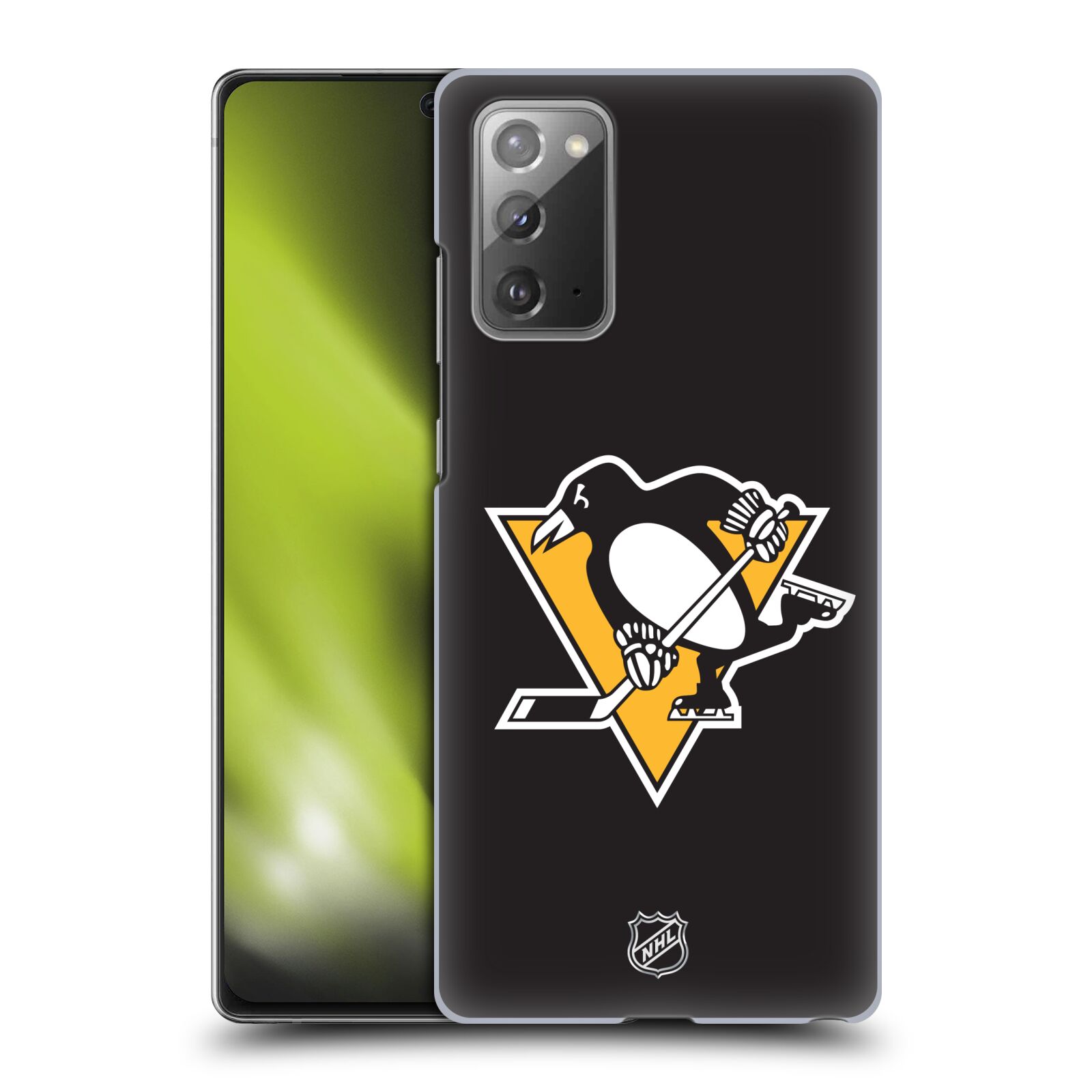 Pouzdro na mobil Samsung Galaxy Note 20 - HEAD CASE - Hokej NHL - Pittsburgh Penguins - černé pozadí znak