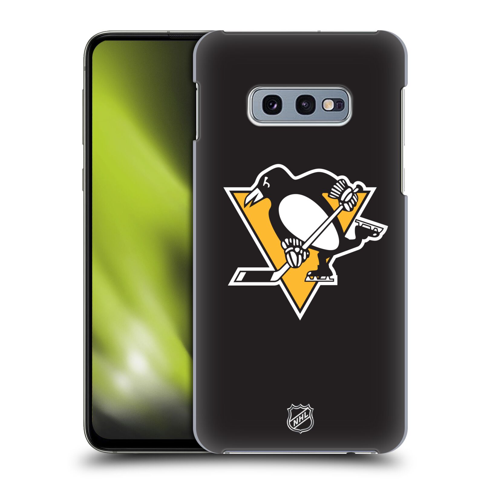 Pouzdro na mobil Samsung Galaxy S10e - HEAD CASE - Hokej NHL - Pittsburgh Penguins - černé pozadí znak
