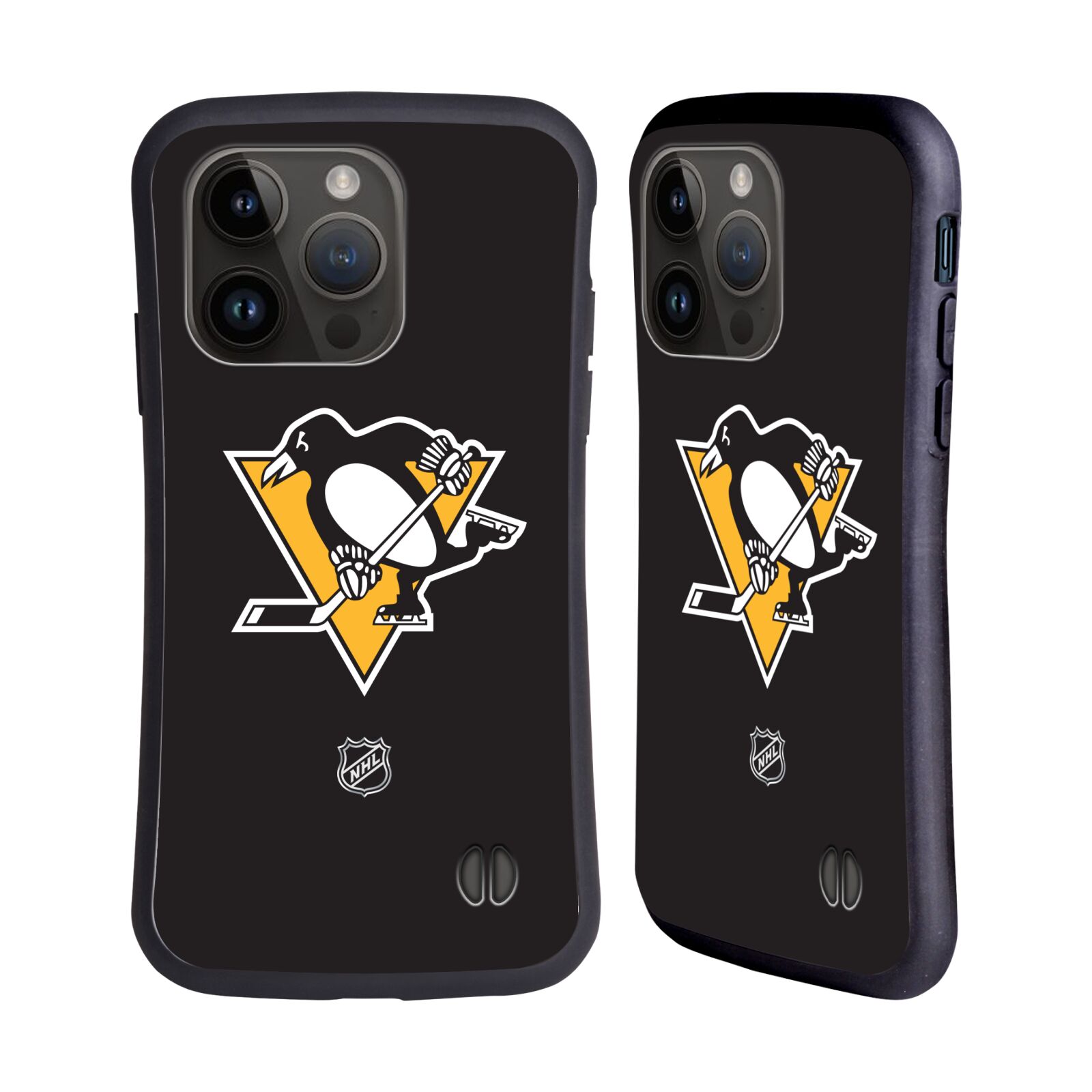 Obal na mobil Apple iPhone 15 PRO - HEAD CASE - NHL - Pittsburgh Penguins čistý znak