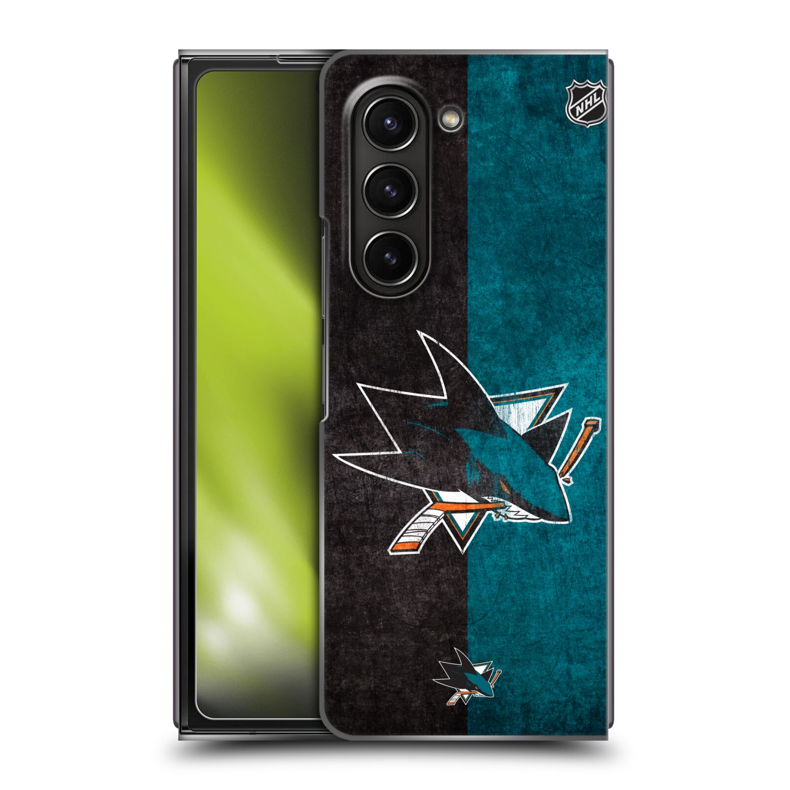 Plastový obal HEAD CASE na mobil Samsung Galaxy Z Fold 5  Hokej NHL - San Jose Sharks - Znak dva pruhy