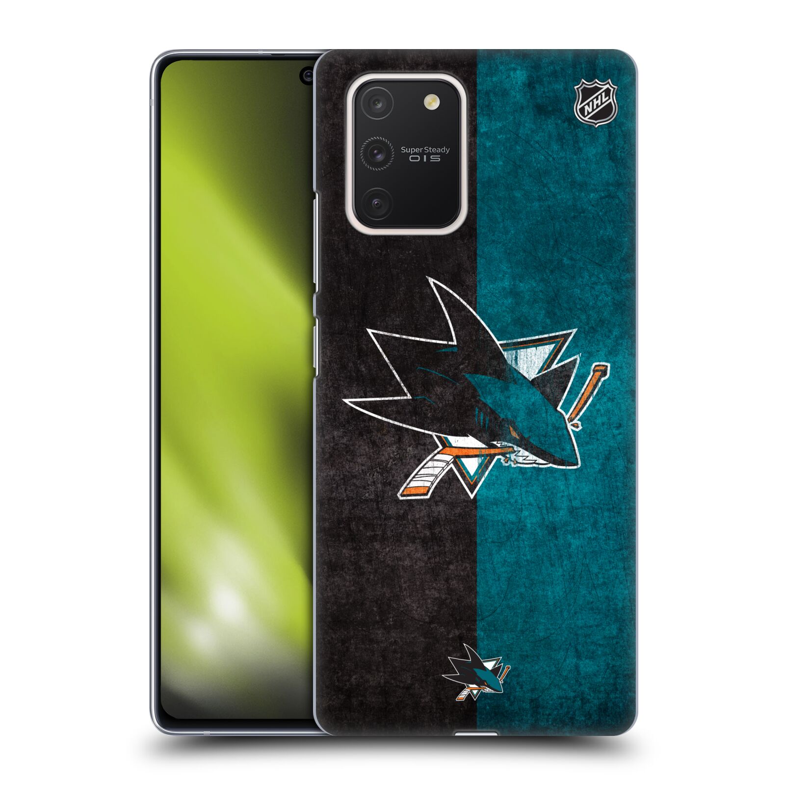 Pouzdro na mobil Samsung Galaxy S10 LITE - HEAD CASE - Hokej NHL - San Jose Sharks - Znak dva pruhy