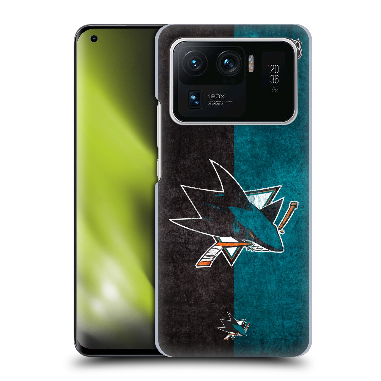 Pouzdro na mobil Xiaomi  Mi 11 ULTRA - HEAD CASE - Hokej NHL - San Jose Sharks - Znak dva pruhy