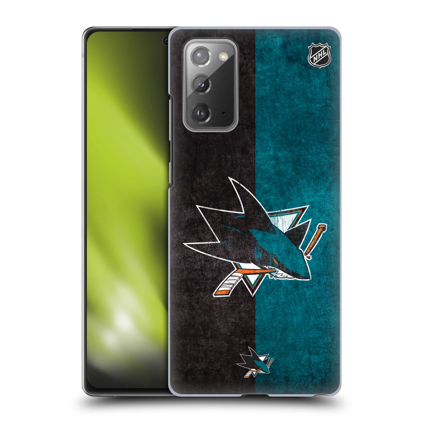 Pouzdro na mobil Samsung Galaxy Note 20 - HEAD CASE - Hokej NHL - San Jose Sharks - Znak dva pruhy