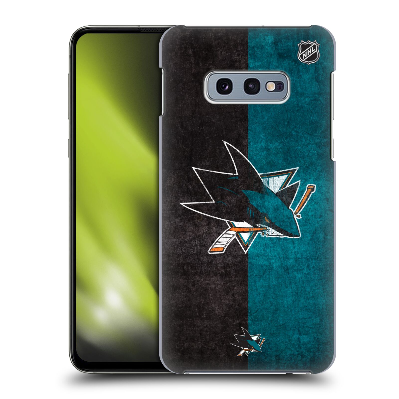 Pouzdro na mobil Samsung Galaxy S10e - HEAD CASE - Hokej NHL - San Jose Sharks - Znak dva pruhy