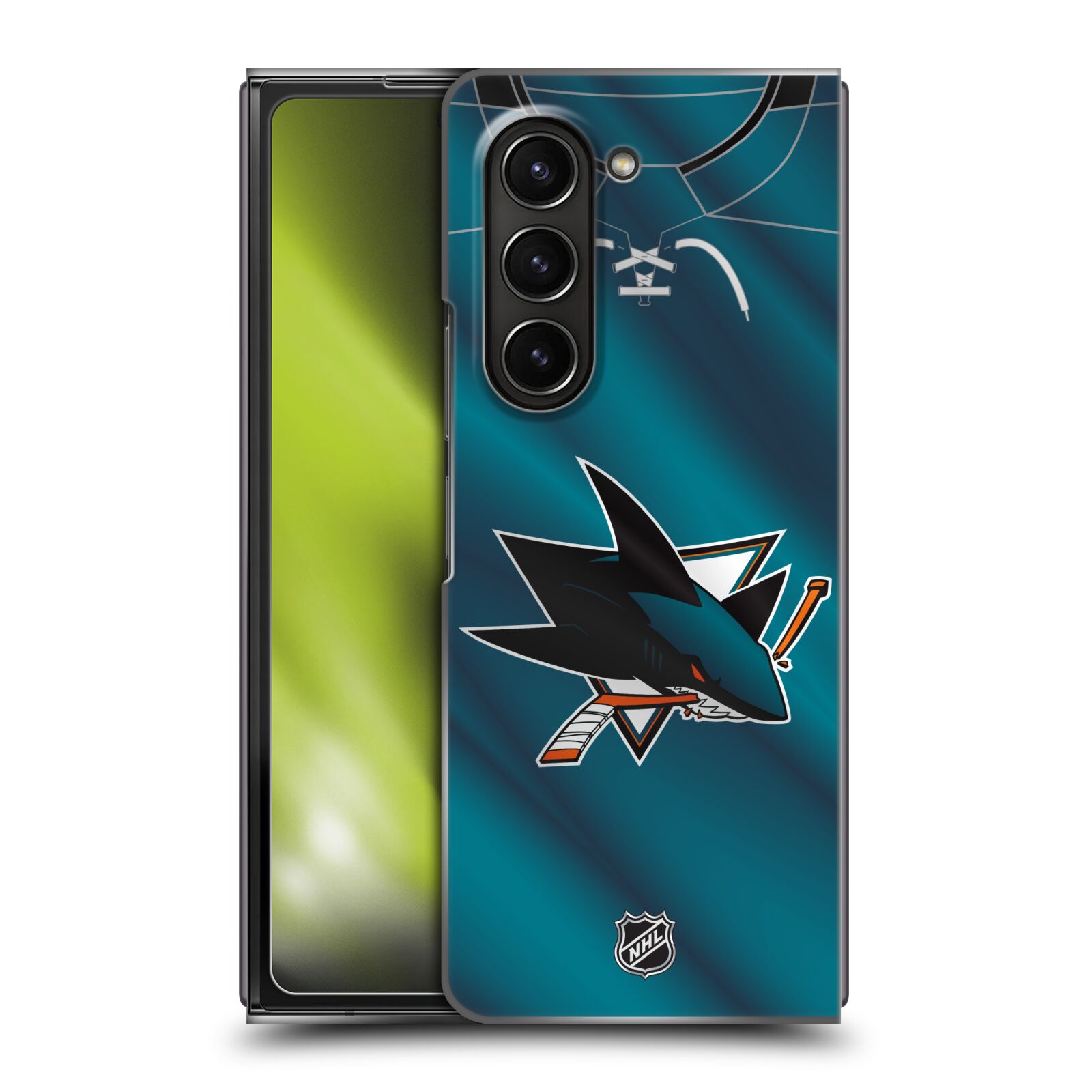 Plastový obal HEAD CASE na mobil Samsung Galaxy Z Fold 5  Hokej NHL - San Jose Sharks - Znak na dresu