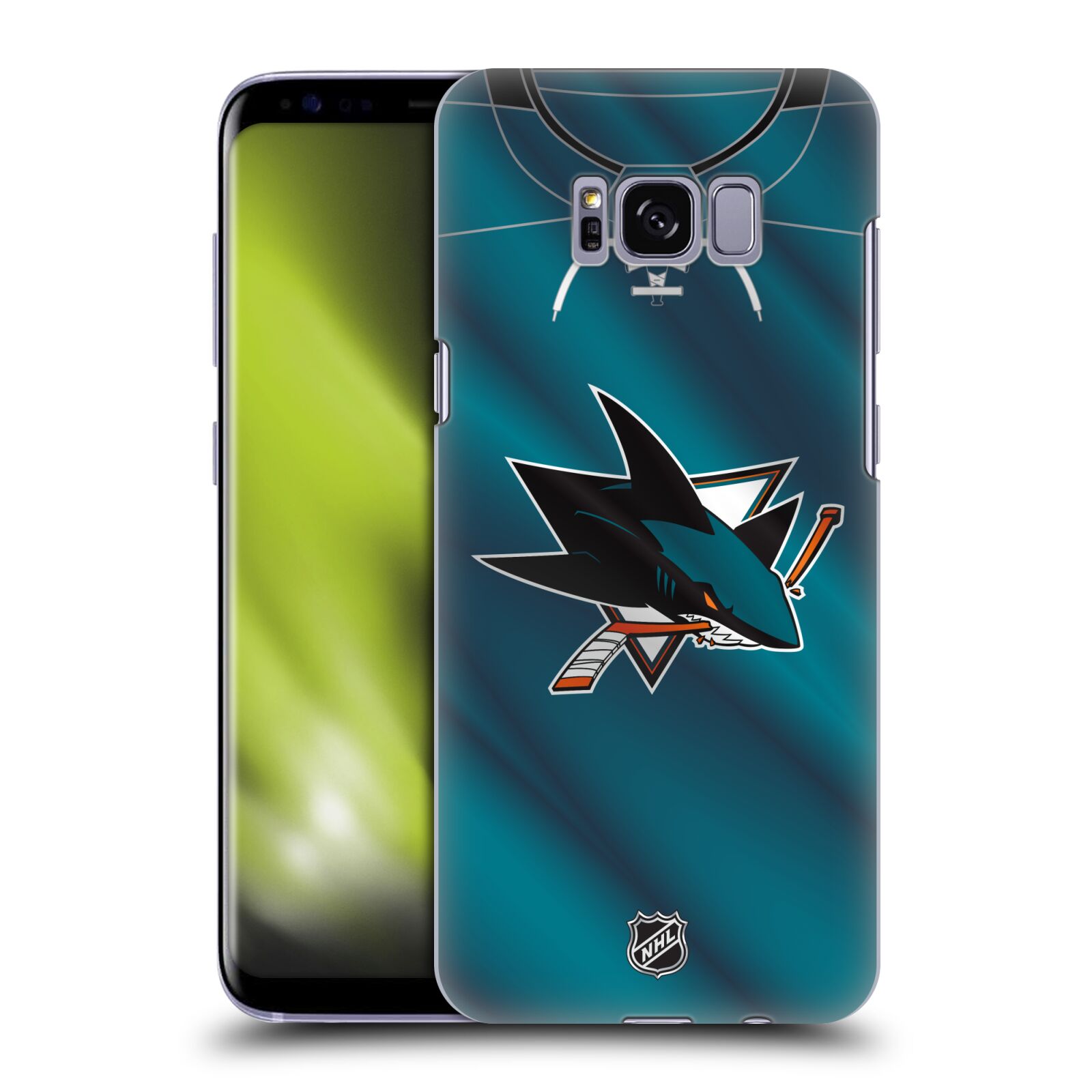 Pouzdro na mobil Samsung Galaxy S8 - HEAD CASE - Hokej NHL - San Jose Sharks - Znak na dresu