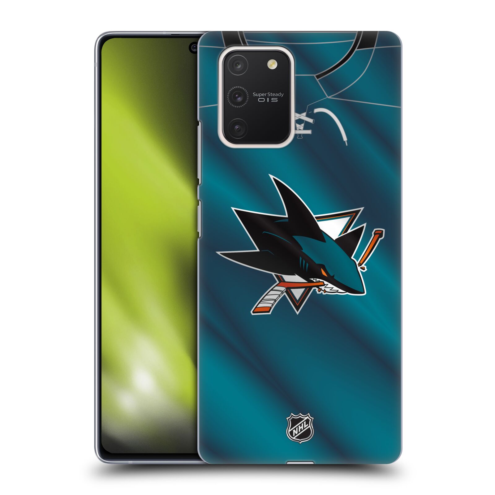 Pouzdro na mobil Samsung Galaxy S10 LITE - HEAD CASE - Hokej NHL - San Jose Sharks - Znak na dresu