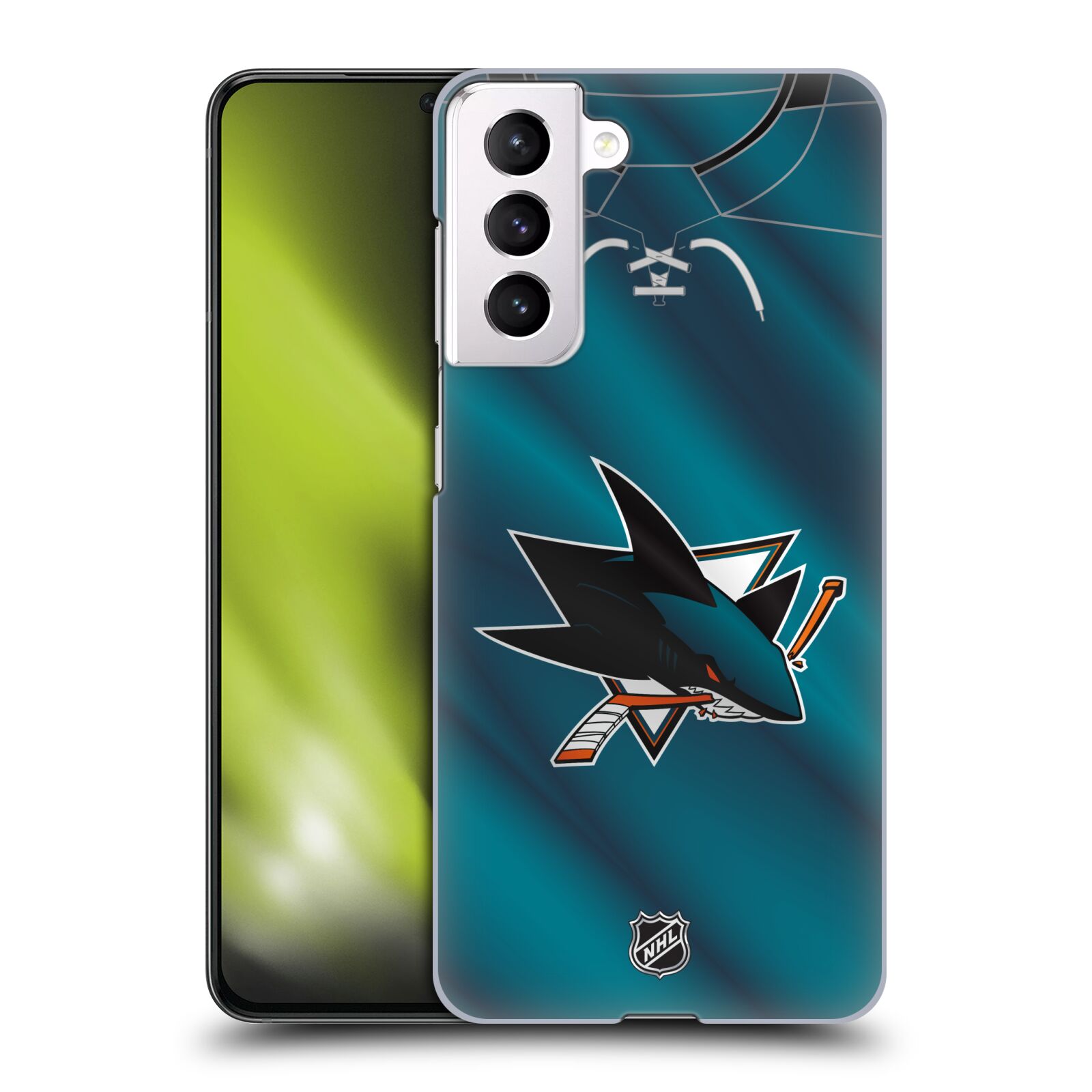 Pouzdro na mobil Samsung Galaxy S21 5G - HEAD CASE - Hokej NHL - San Jose Sharks - Znak na dresu