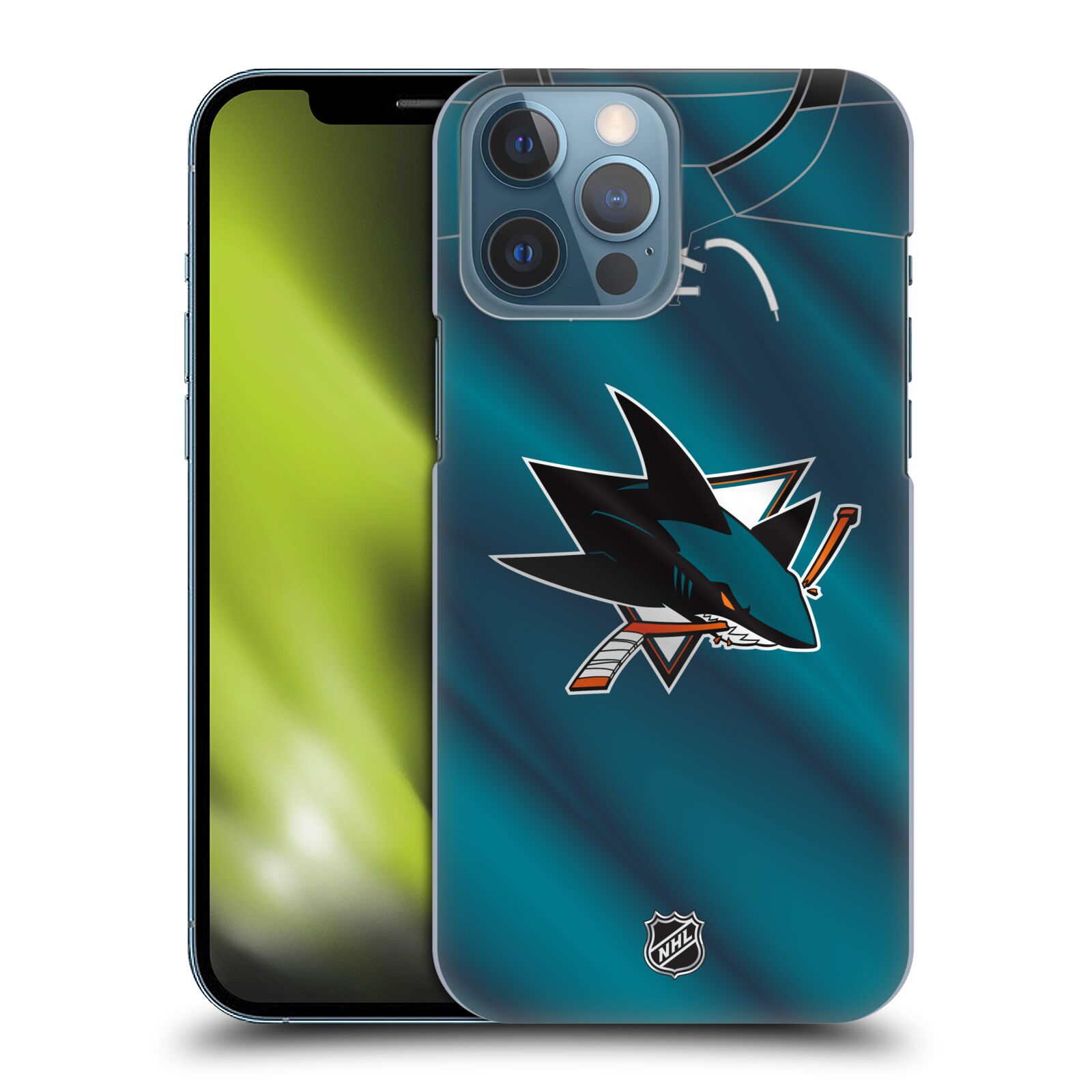 Pouzdro na mobil Apple Iphone 13 PRO MAX - HEAD CASE - Hokej NHL - San Jose Sharks - Znak na dresu