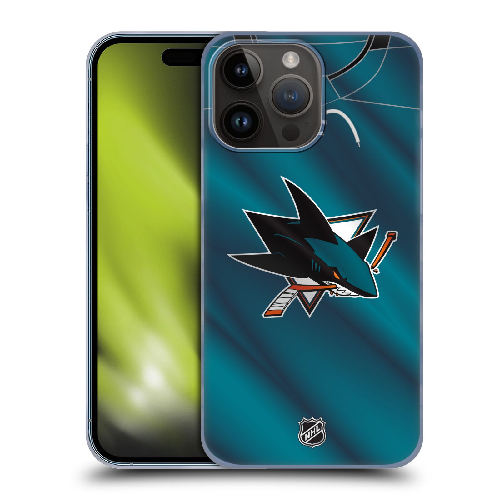 Plastový obal HEAD CASE na mobil Apple Iphone 15 PRO MAX  Hokej NHL - San Jose Sharks - Znak na dresu