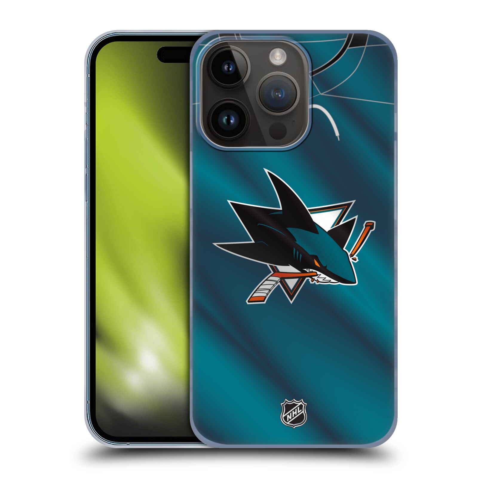 Plastový obal HEAD CASE na mobil Apple Iphone 15 Pro  Hokej NHL - San Jose Sharks - Znak na dresu