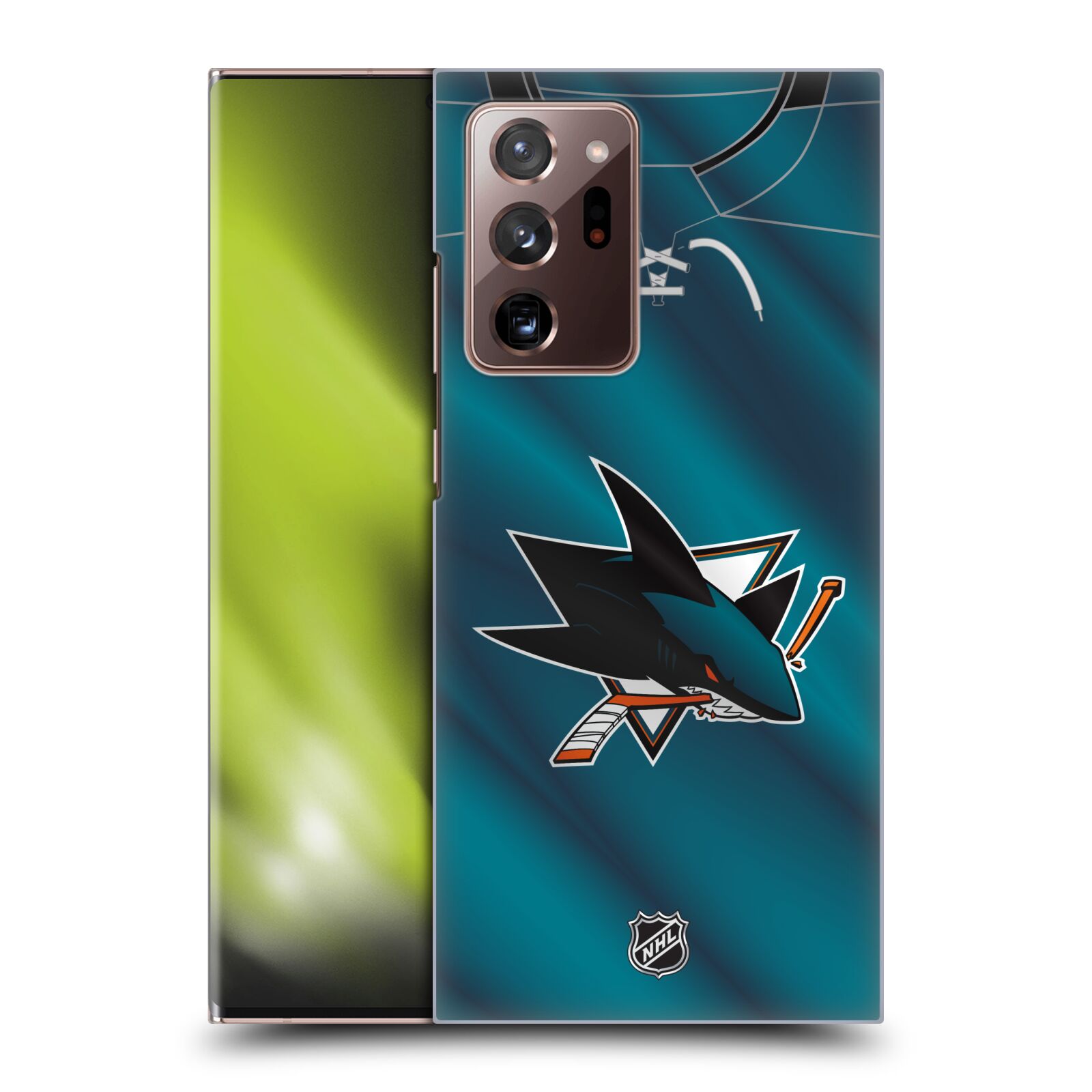 Pouzdro na mobil Samsung Galaxy Note 20 ULTRA - HEAD CASE - Hokej NHL - San Jose Sharks - Znak na dresu