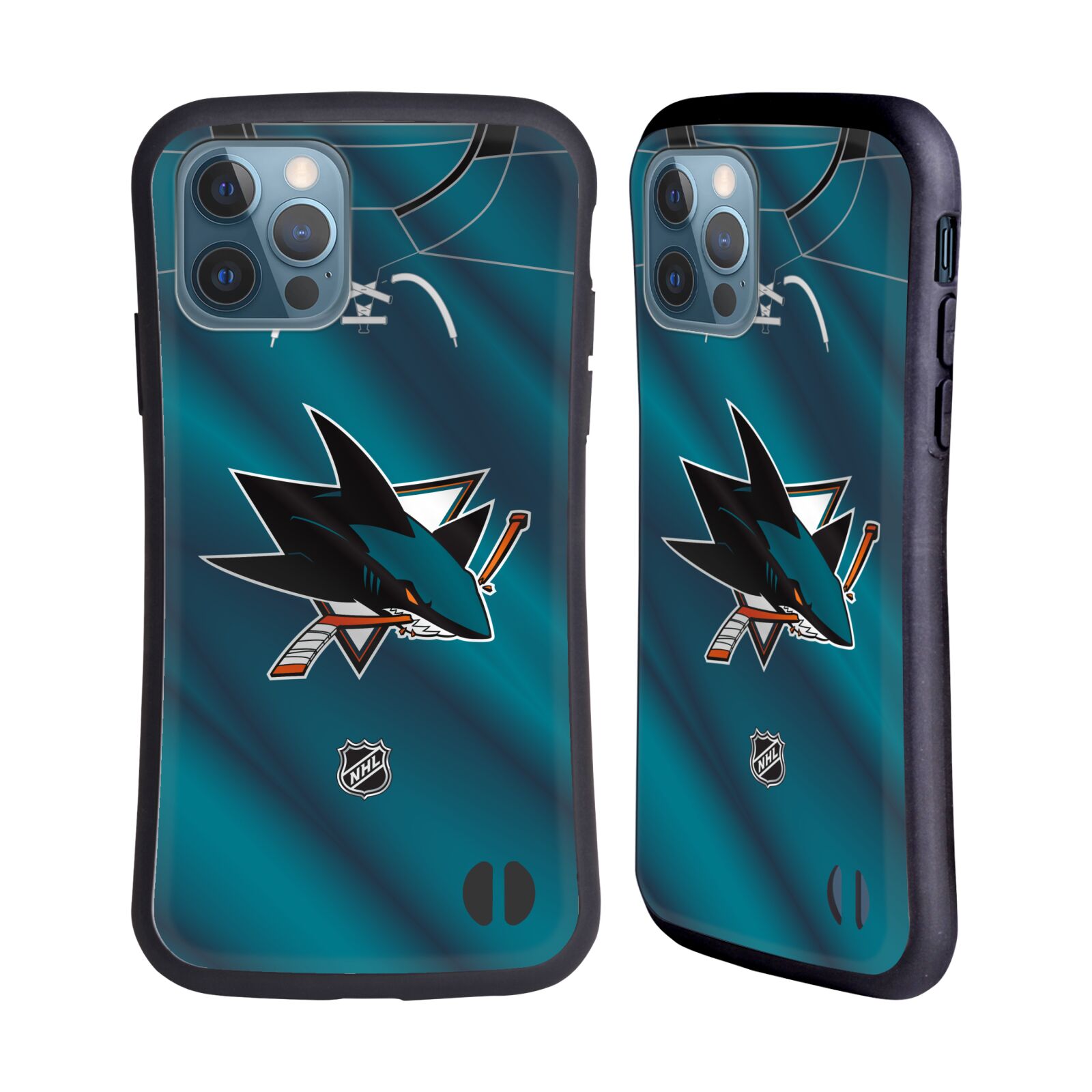 Obal na mobil Apple iPhone 12 / 12 PRO - HEAD CASE - NHL - Dres San Jose Sharks