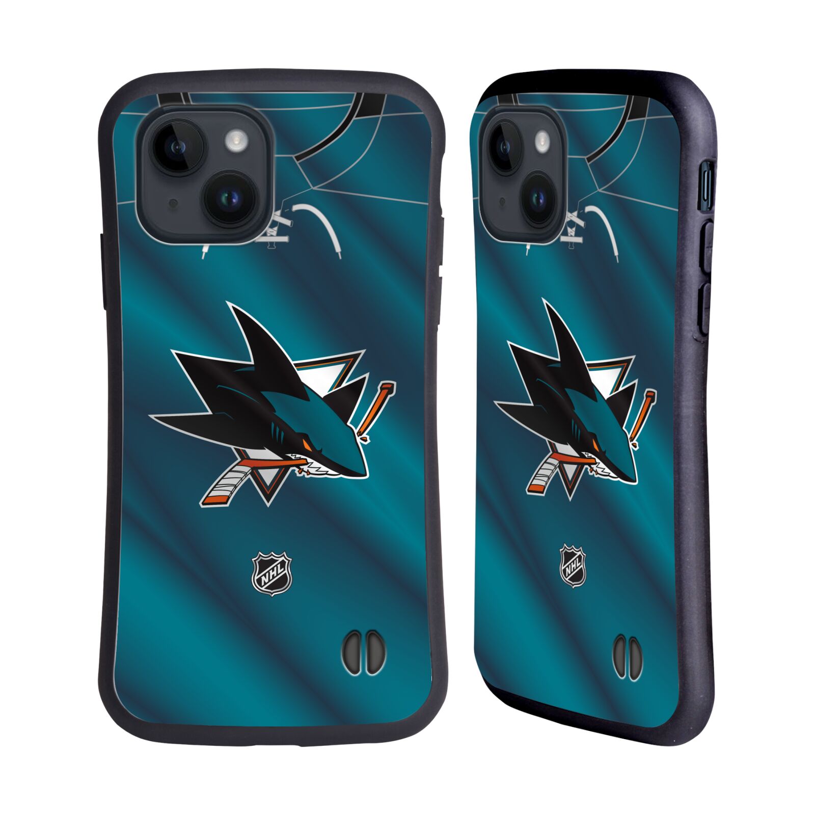 Obal na mobil Apple iPhone 15 - HEAD CASE - NHL - Dres San Jose Sharks