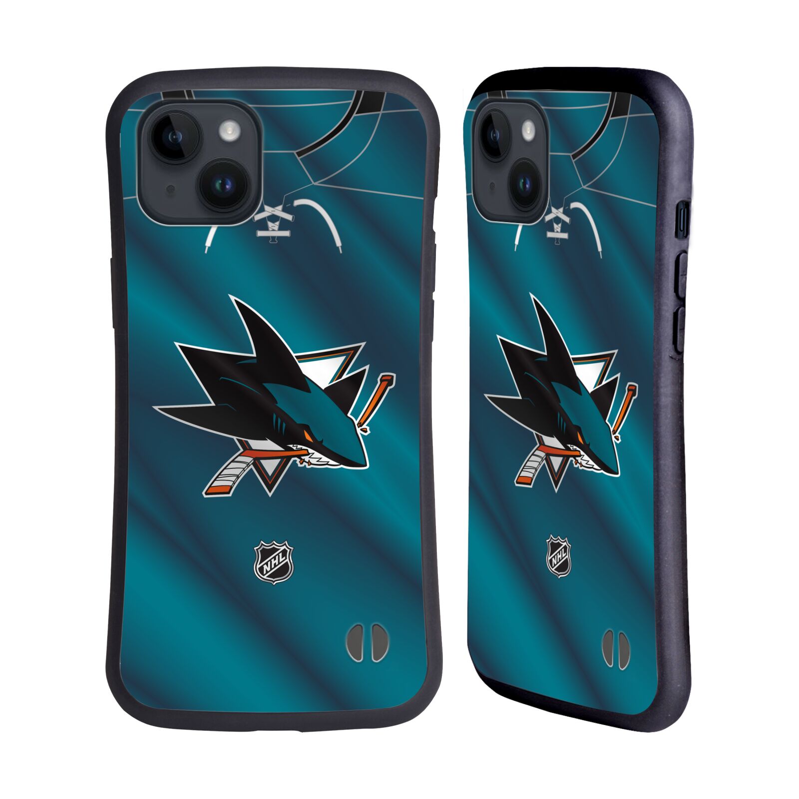 Obal na mobil Apple iPhone 15 PLUS - HEAD CASE - NHL - Dres San Jose Sharks