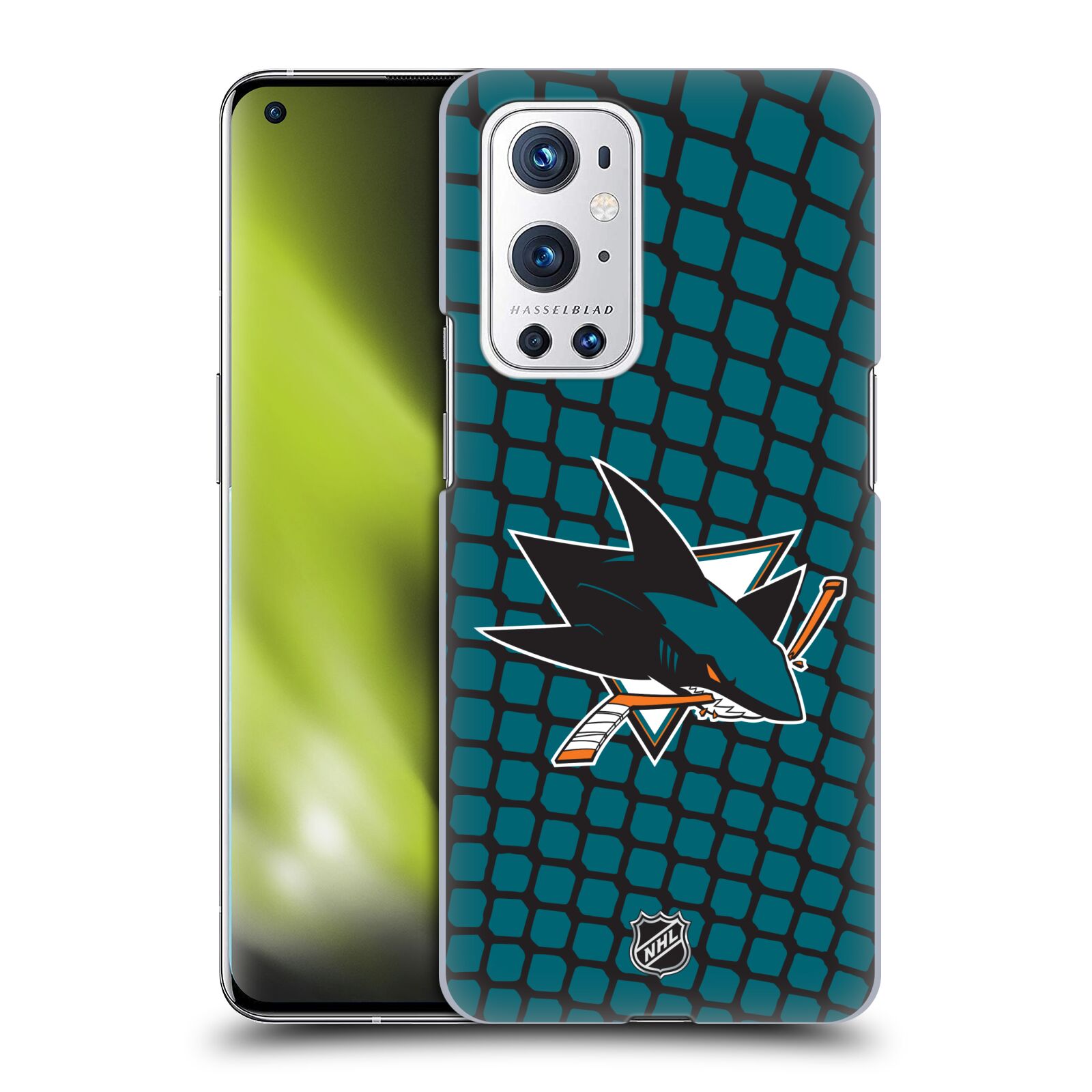 Pouzdro na mobil OnePlus 9 PRO - HEAD CASE - Hokej NHL - San Jose Sharks - Znak v brance