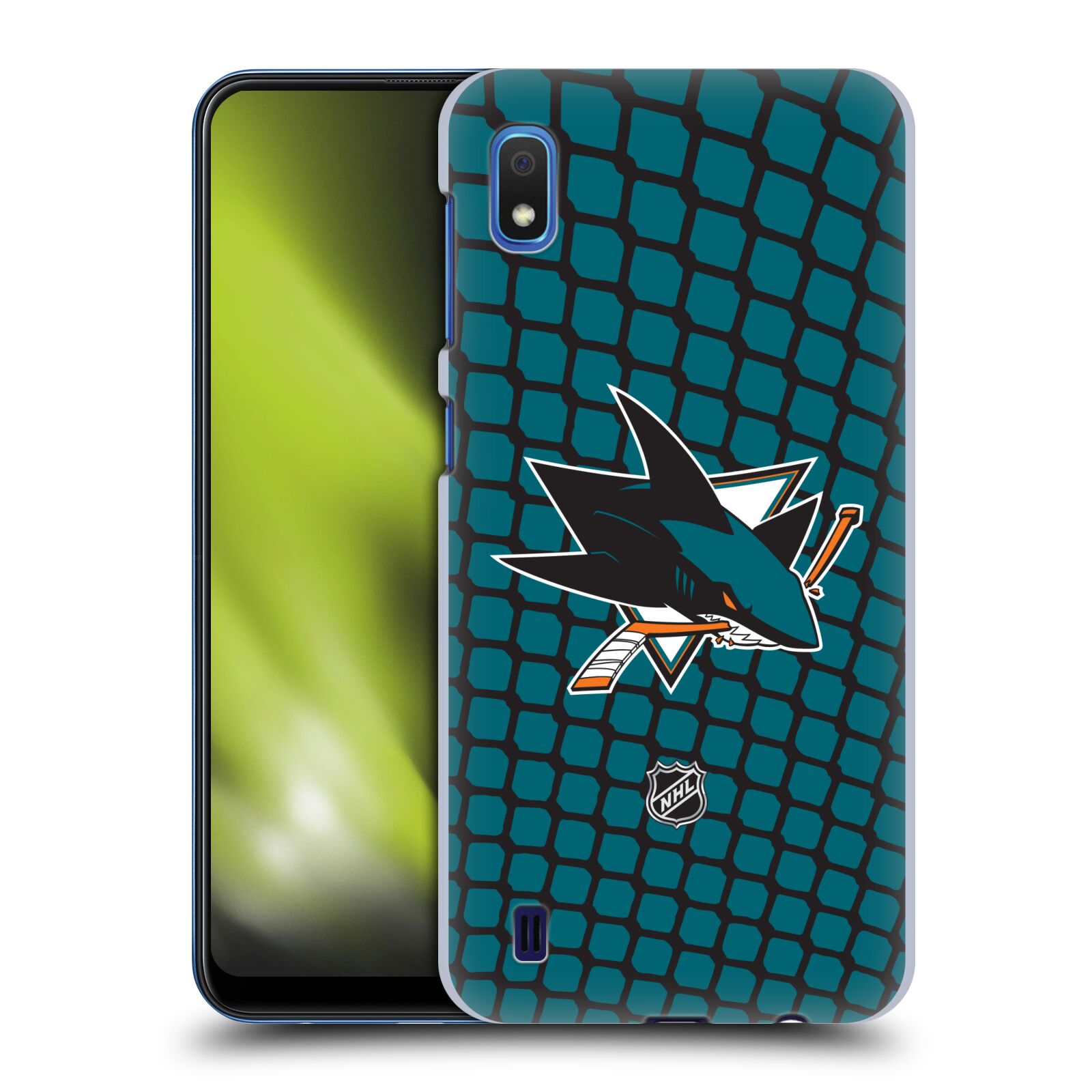 Pouzdro na mobil Samsung Galaxy A10 - HEAD CASE - Hokej NHL - San Jose Sharks - Znak v brance