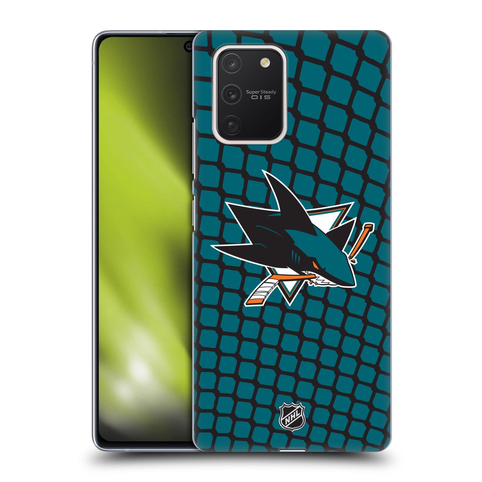 Pouzdro na mobil Samsung Galaxy S10 LITE - HEAD CASE - Hokej NHL - San Jose Sharks - Znak v brance
