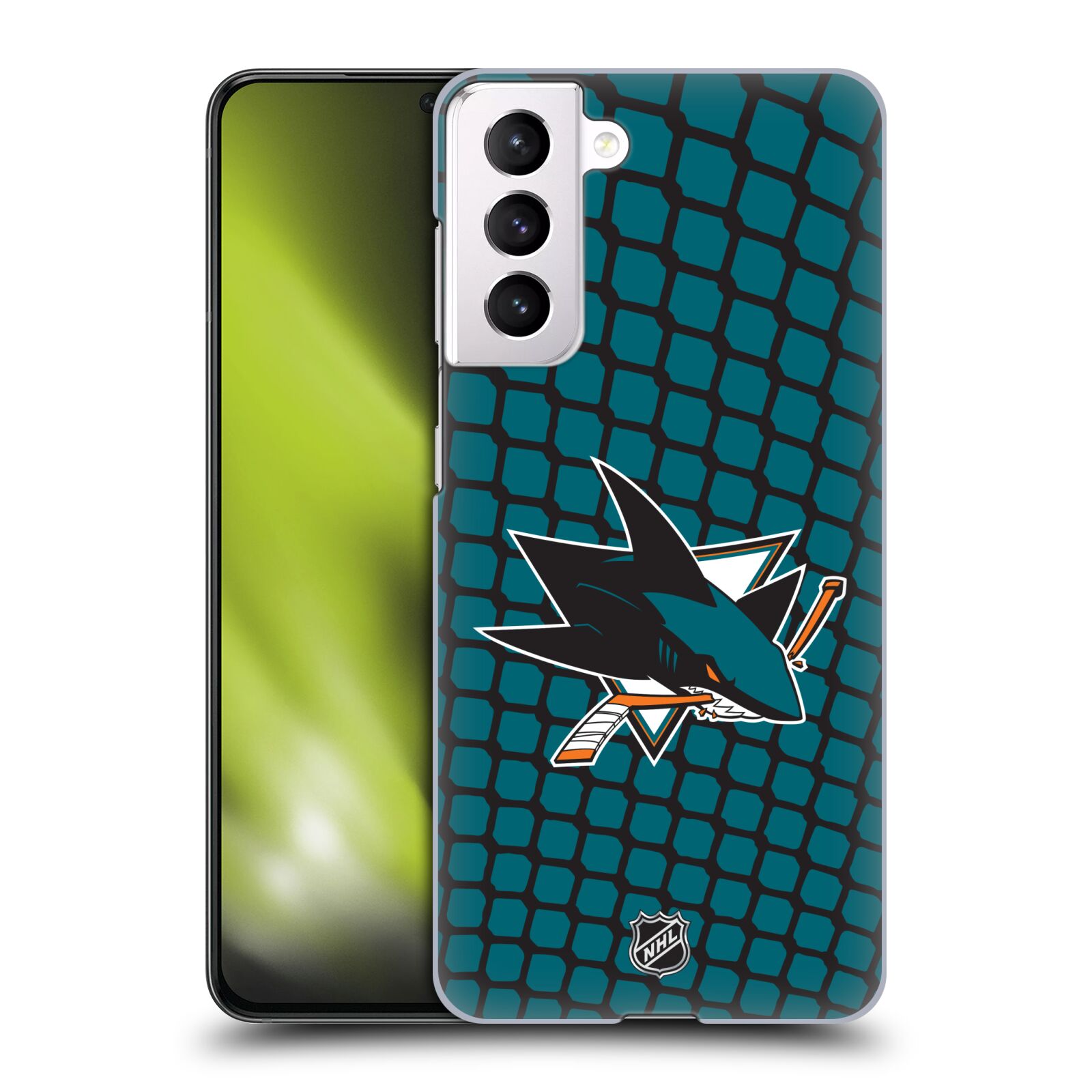 Pouzdro na mobil Samsung Galaxy S21 5G - HEAD CASE - Hokej NHL - San Jose Sharks - Znak v brance