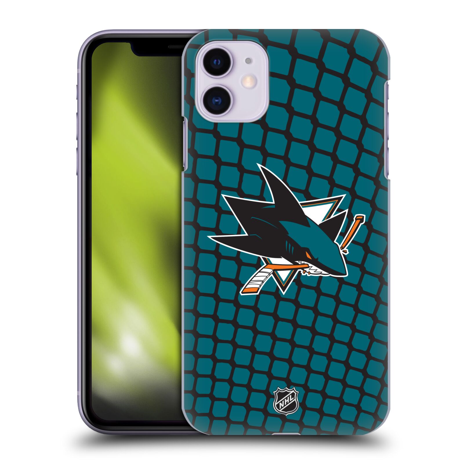 Pouzdro na mobil Apple Iphone 11 - HEAD CASE - Hokej NHL - San Jose Sharks - Znak v brance