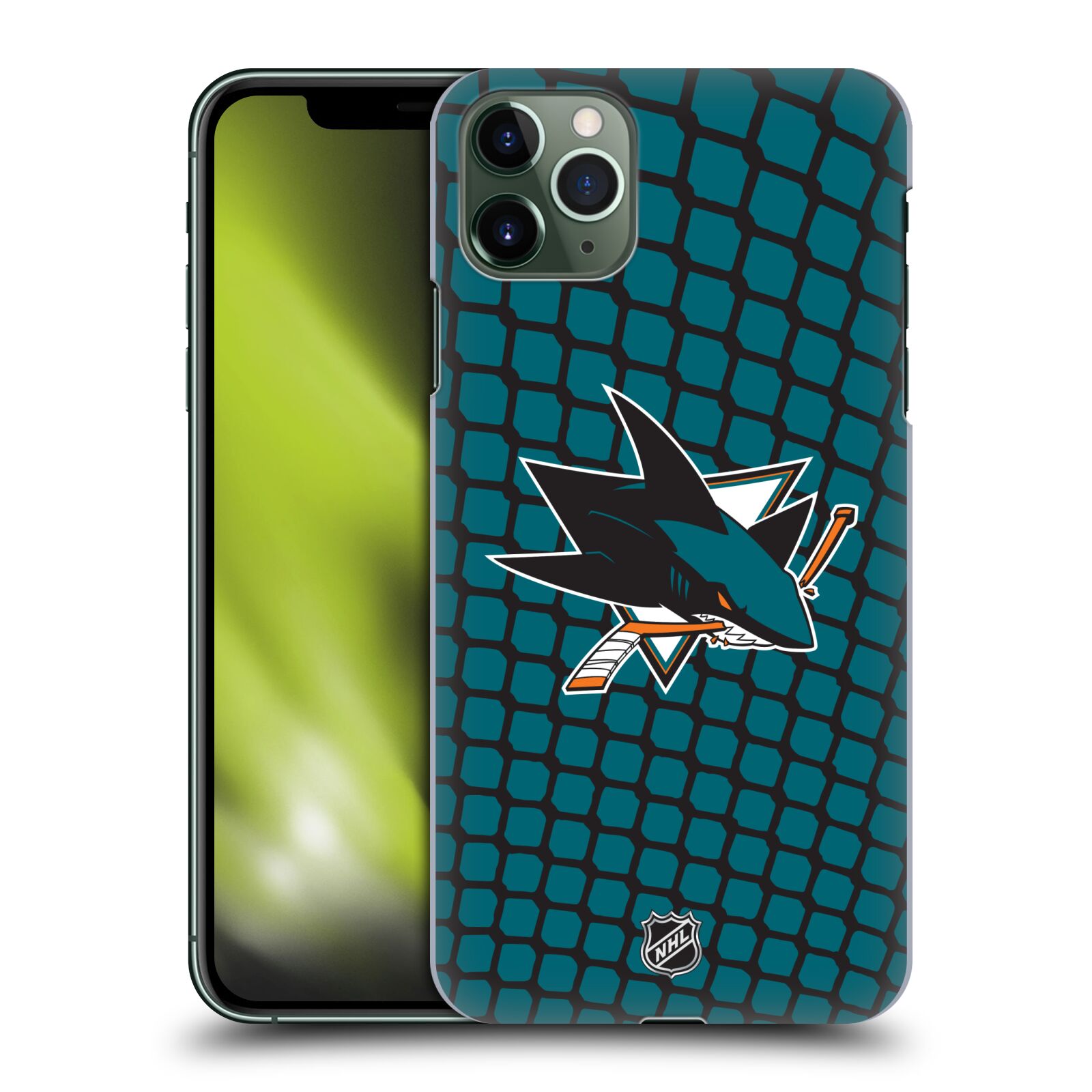 Pouzdro na mobil Apple Iphone 11 PRO MAX - HEAD CASE - Hokej NHL - San Jose Sharks - Znak v brance