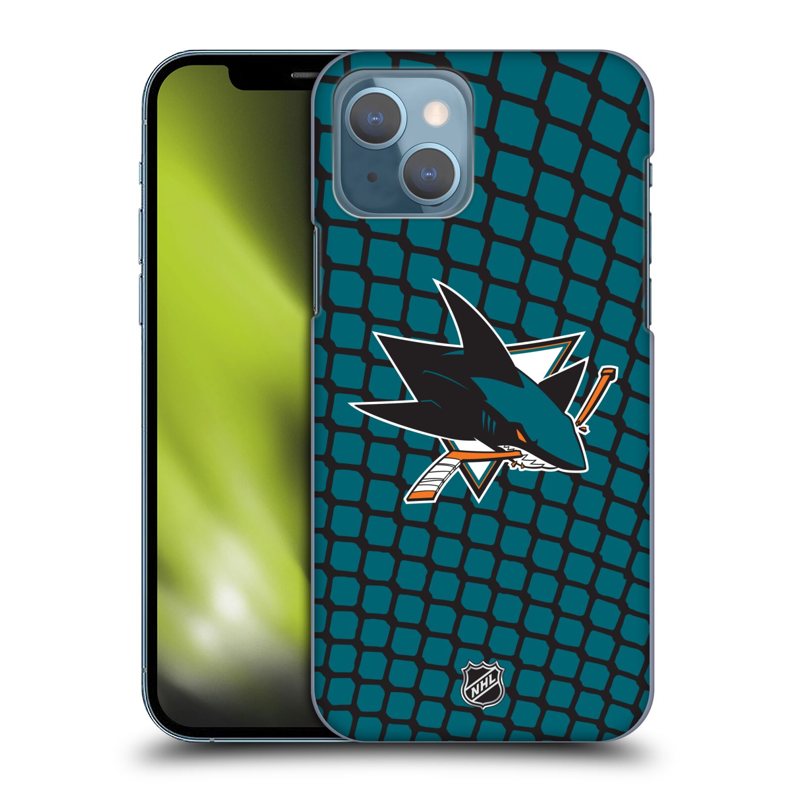 Pouzdro na mobil Apple Iphone 13 - HEAD CASE - Hokej NHL - San Jose Sharks - Znak v brance
