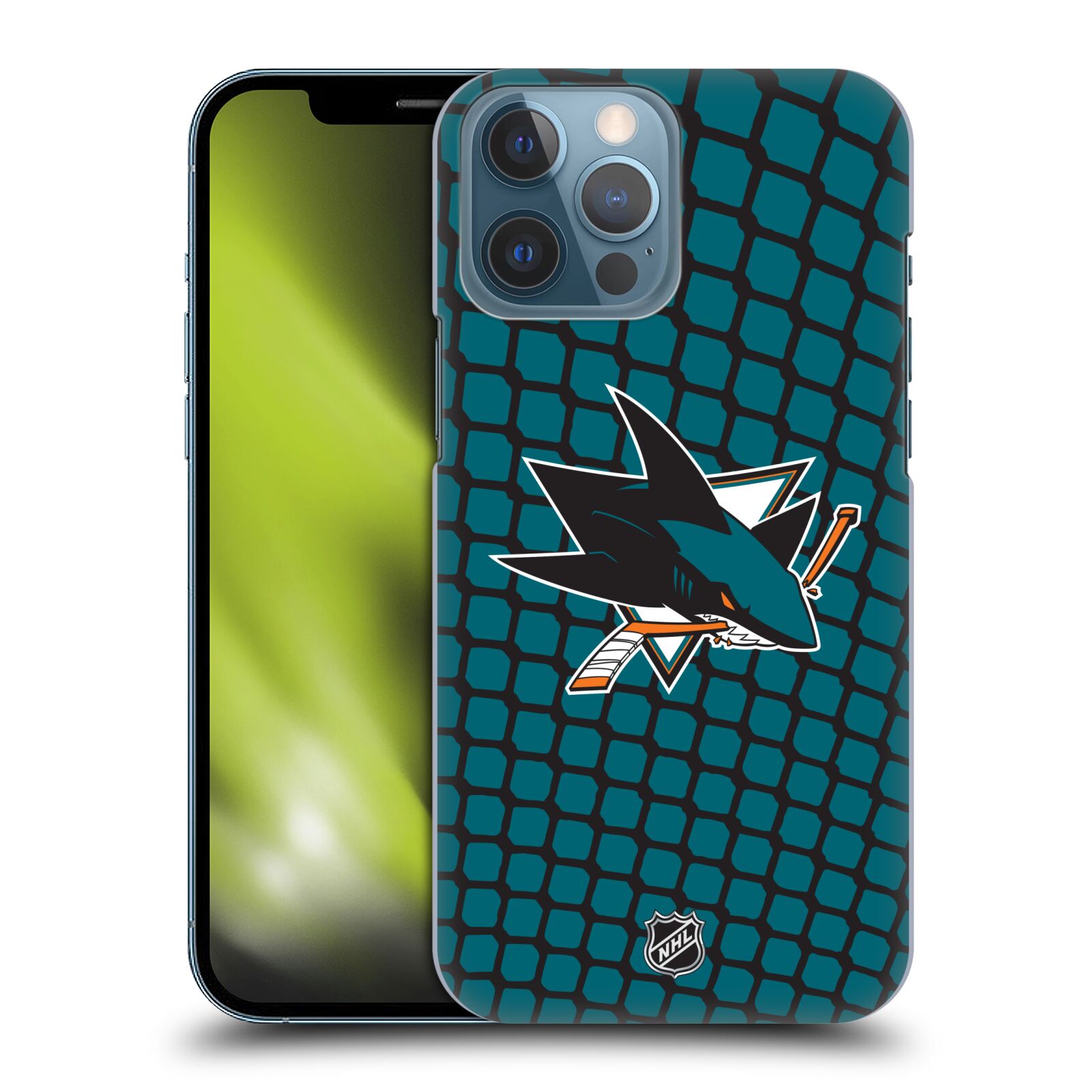 Pouzdro na mobil Apple Iphone 13 PRO MAX - HEAD CASE - Hokej NHL - San Jose Sharks - Znak v brance