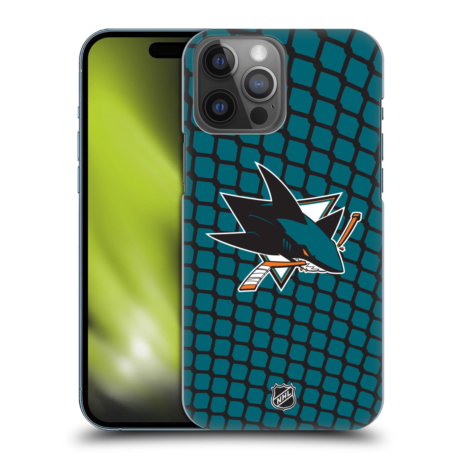 Pouzdro na mobil Apple Iphone 14 PRO MAX - HEAD CASE - Hokej NHL - San Jose Sharks - Znak v brance