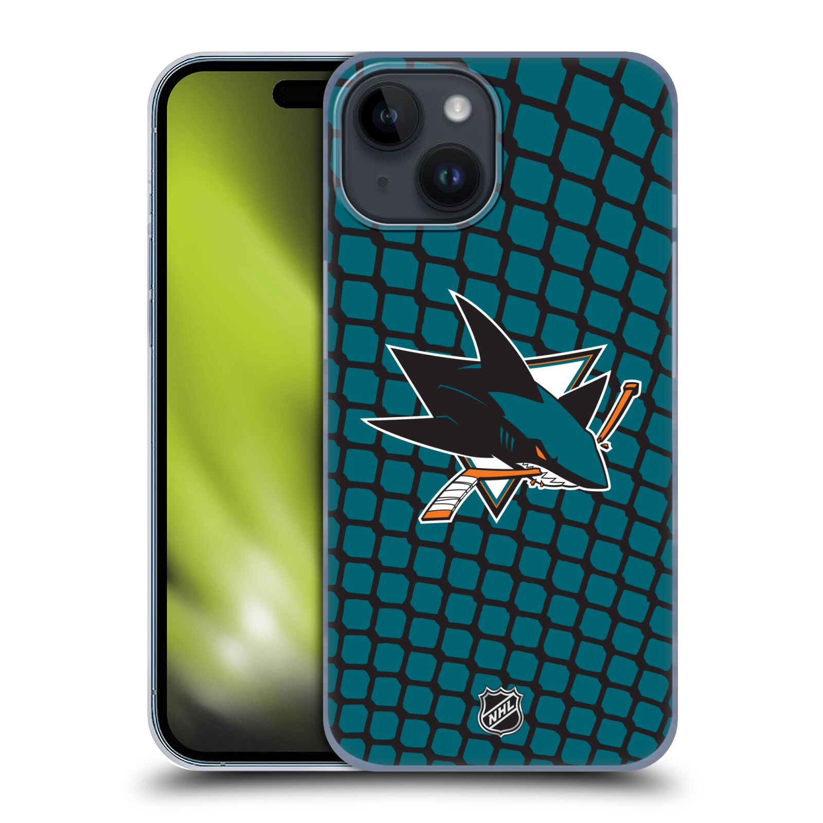 Plastový obal HEAD CASE na mobil Apple Iphone 15  Hokej NHL - San Jose Sharks - Znak v brance