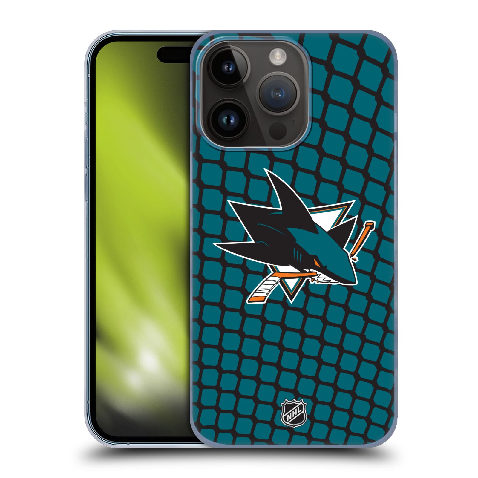 Plastový obal HEAD CASE na mobil Apple Iphone 15 Pro  Hokej NHL - San Jose Sharks - Znak v brance