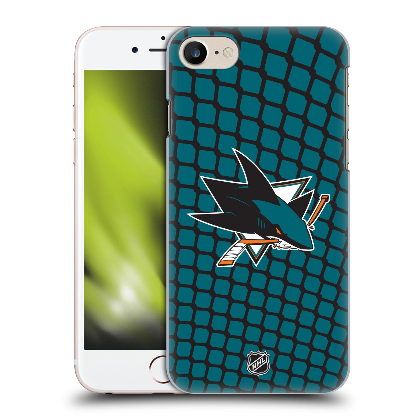 Pouzdro na mobil Apple Iphone 7/8 - HEAD CASE - Hokej NHL - San Jose Sharks - Znak v brance