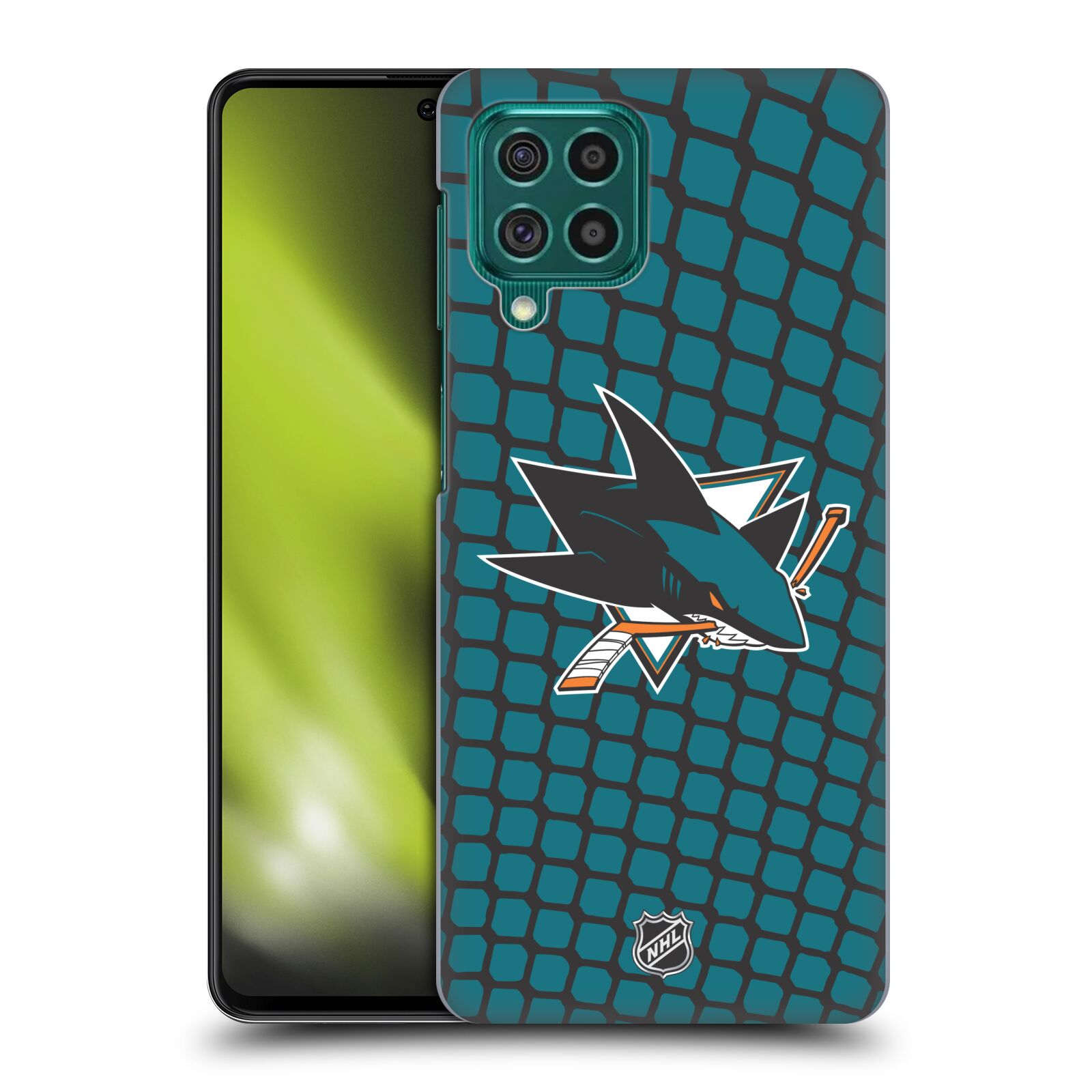 Pouzdro na mobil Samsung Galaxy M62 - HEAD CASE - Hokej NHL - San Jose Sharks - Znak v brance