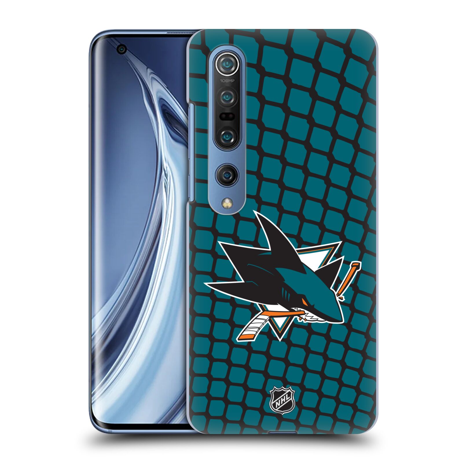 Pouzdro na mobil Xiaomi  Mi 10 5G / Mi 10 5G PRO - HEAD CASE - Hokej NHL - San Jose Sharks - Znak v brance
