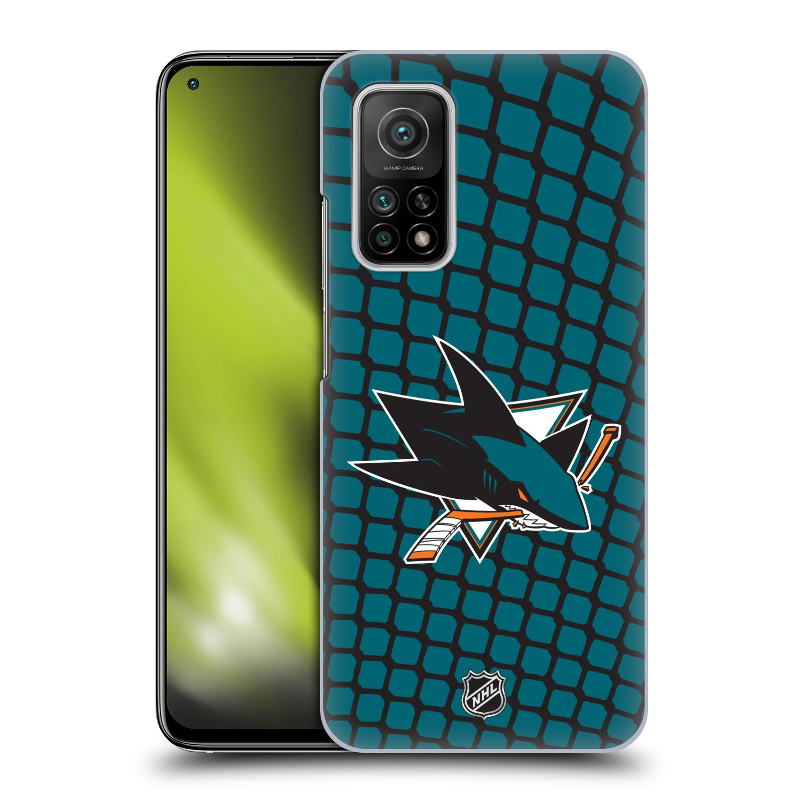 Pouzdro na mobil Xiaomi  Mi 10T / Mi 10T PRO - HEAD CASE - Hokej NHL - San Jose Sharks - Znak v brance