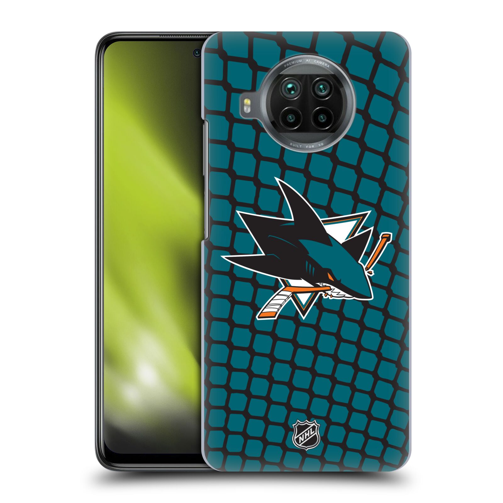 Pouzdro na mobil Xiaomi  Mi 10T LITE 5G - HEAD CASE - Hokej NHL - San Jose Sharks - Znak v brance