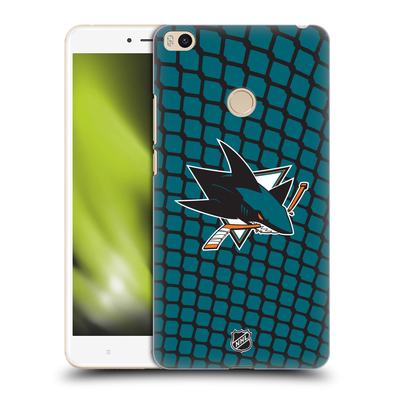 Pouzdro na mobil Xiaomi Mi Max 2 - HEAD CASE - Hokej NHL - San Jose Sharks - Znak v brance