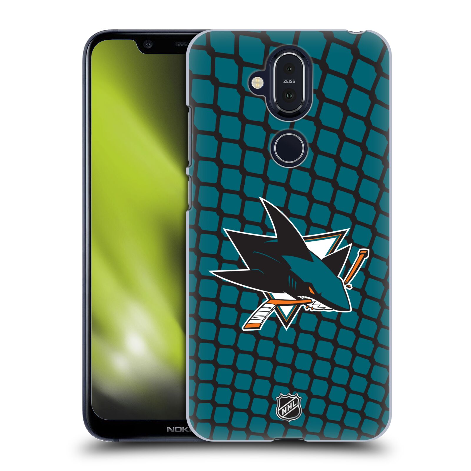 Pouzdro na mobil NOKIA 8.1 - HEAD CASE - Hokej NHL - San Jose Sharks - Znak v brance