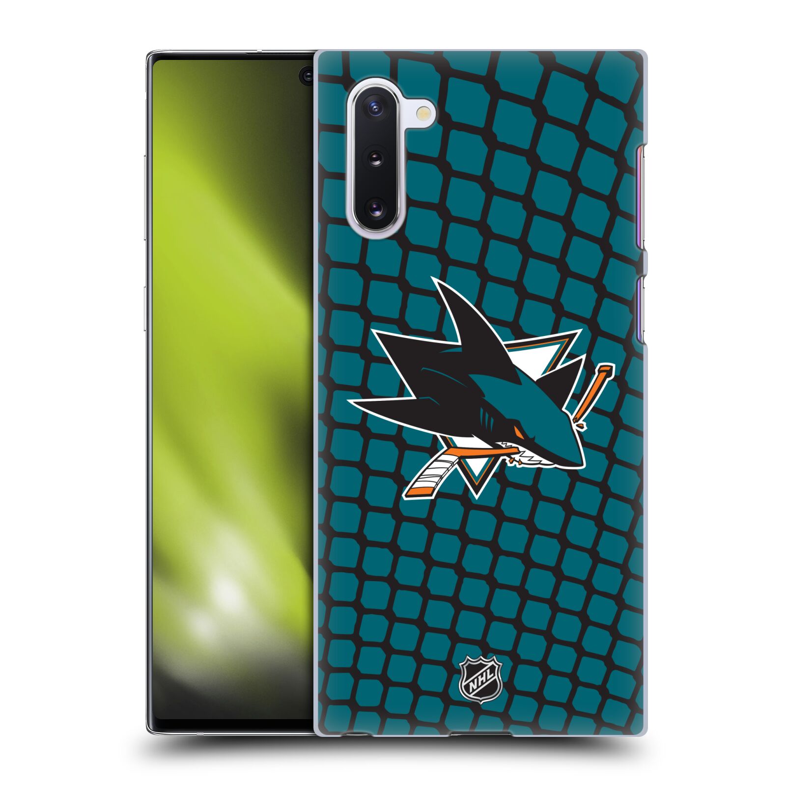 Pouzdro na mobil Samsung Galaxy Note 10 - HEAD CASE - Hokej NHL - San Jose Sharks - Znak v brance