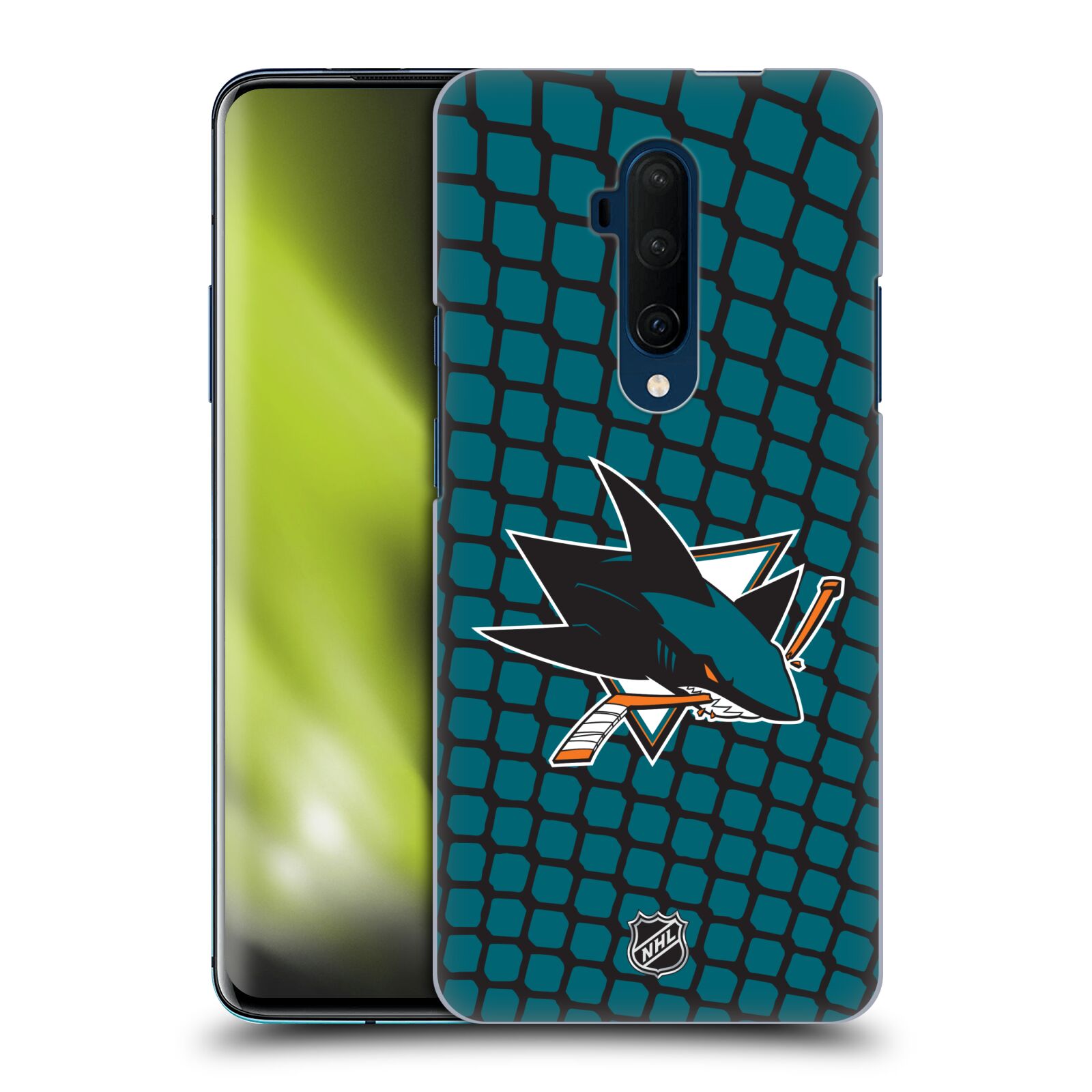 Pouzdro na mobil OnePlus 7T Pro - HEAD CASE - Hokej NHL - San Jose Sharks - Znak v brance
