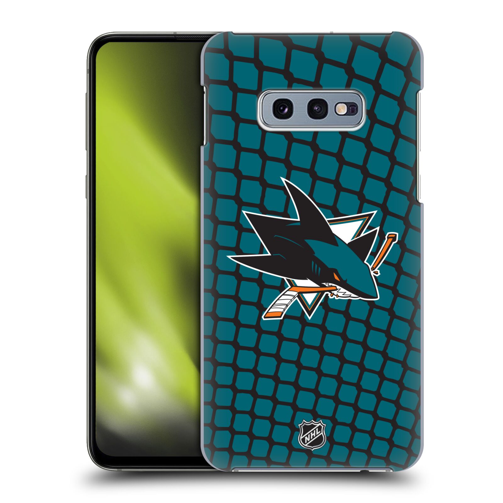 Pouzdro na mobil Samsung Galaxy S10e - HEAD CASE - Hokej NHL - San Jose Sharks - Znak v brance