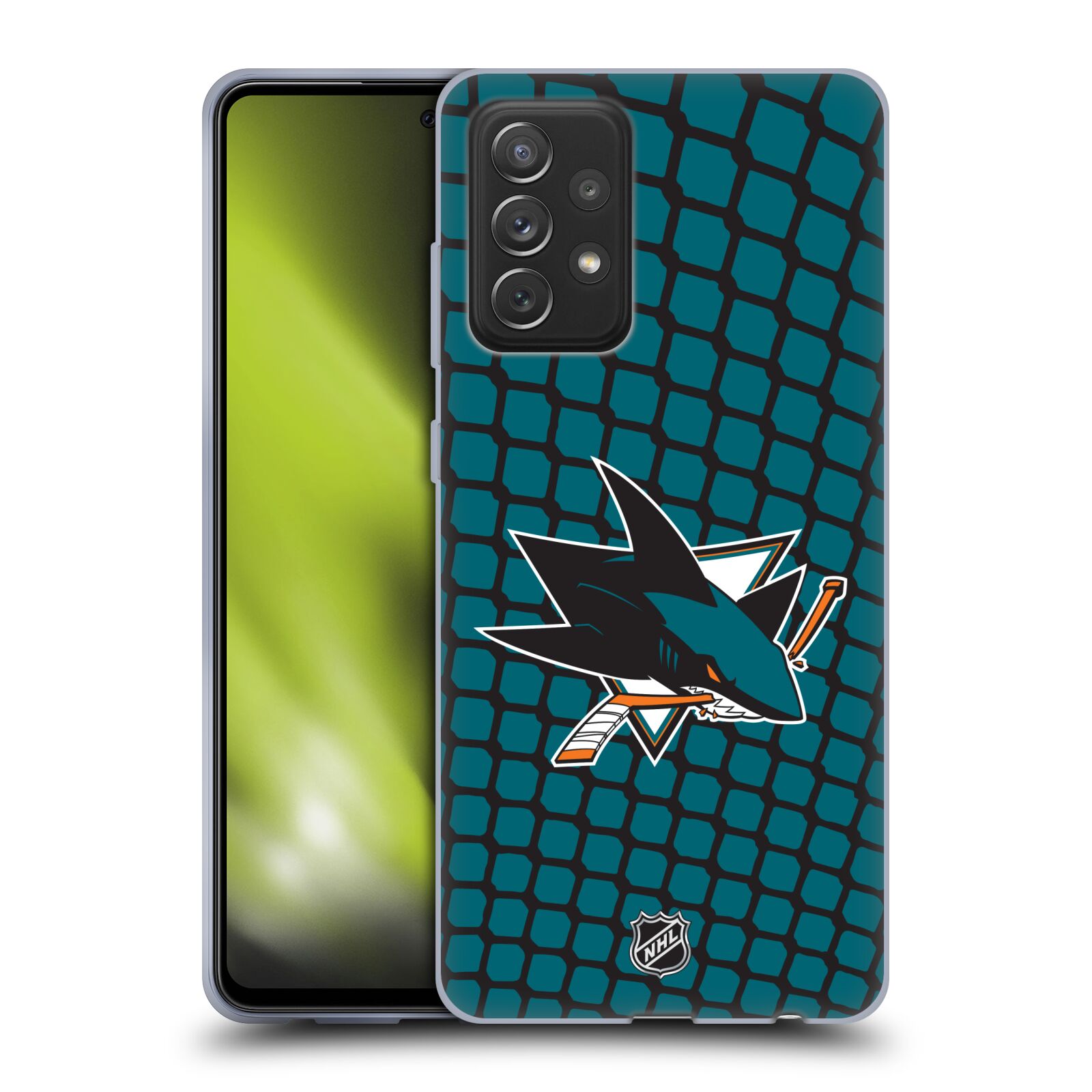 Pouzdro na mobil Samsung Galaxy A72 / A72 5G - HEAD CASE - Hokej NHL - San Jose Sharks - Znak v brance