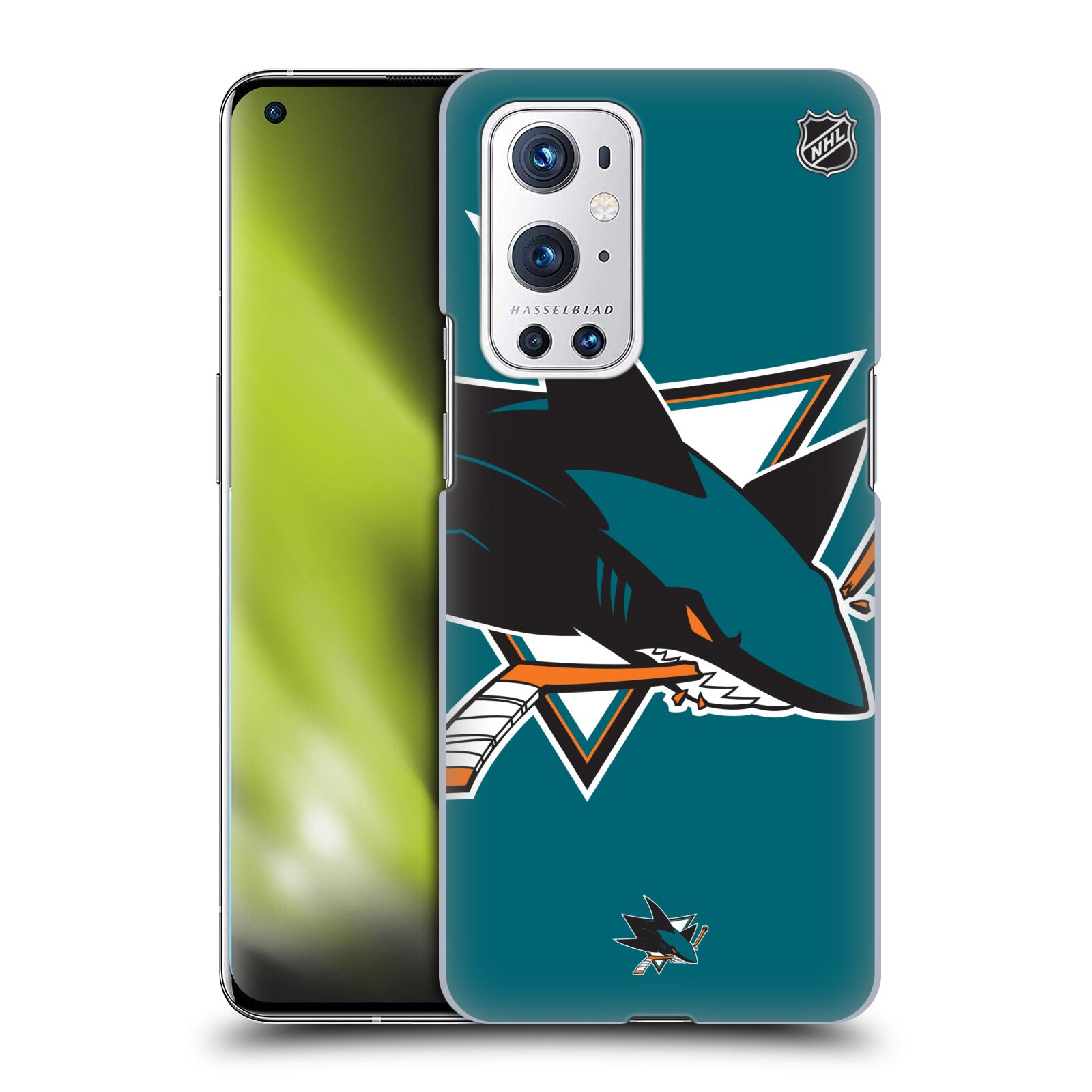 Pouzdro na mobil OnePlus 9 PRO - HEAD CASE - Hokej NHL - San Jose Sharks - Velký znak