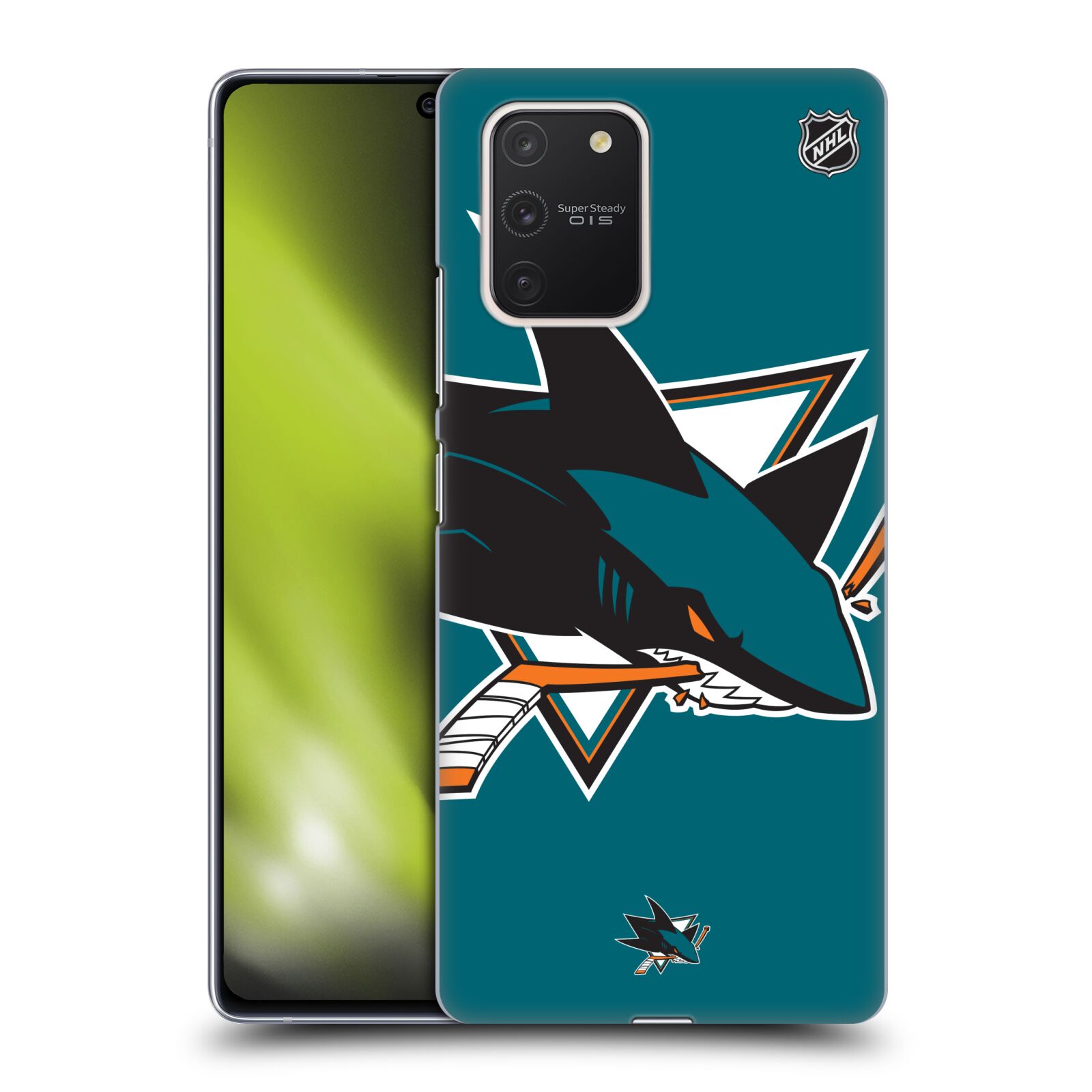 Pouzdro na mobil Samsung Galaxy S10 LITE - HEAD CASE - Hokej NHL - San Jose Sharks - Velký znak