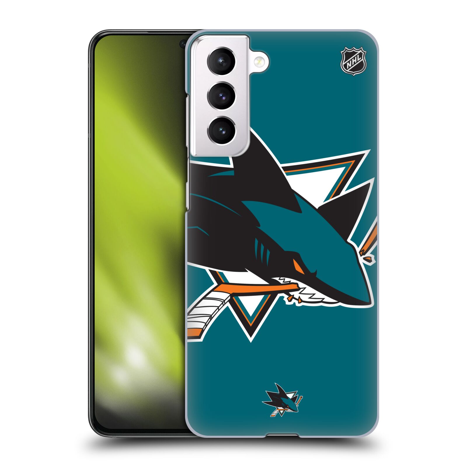 Pouzdro na mobil Samsung Galaxy S21 5G - HEAD CASE - Hokej NHL - San Jose Sharks - Velký znak