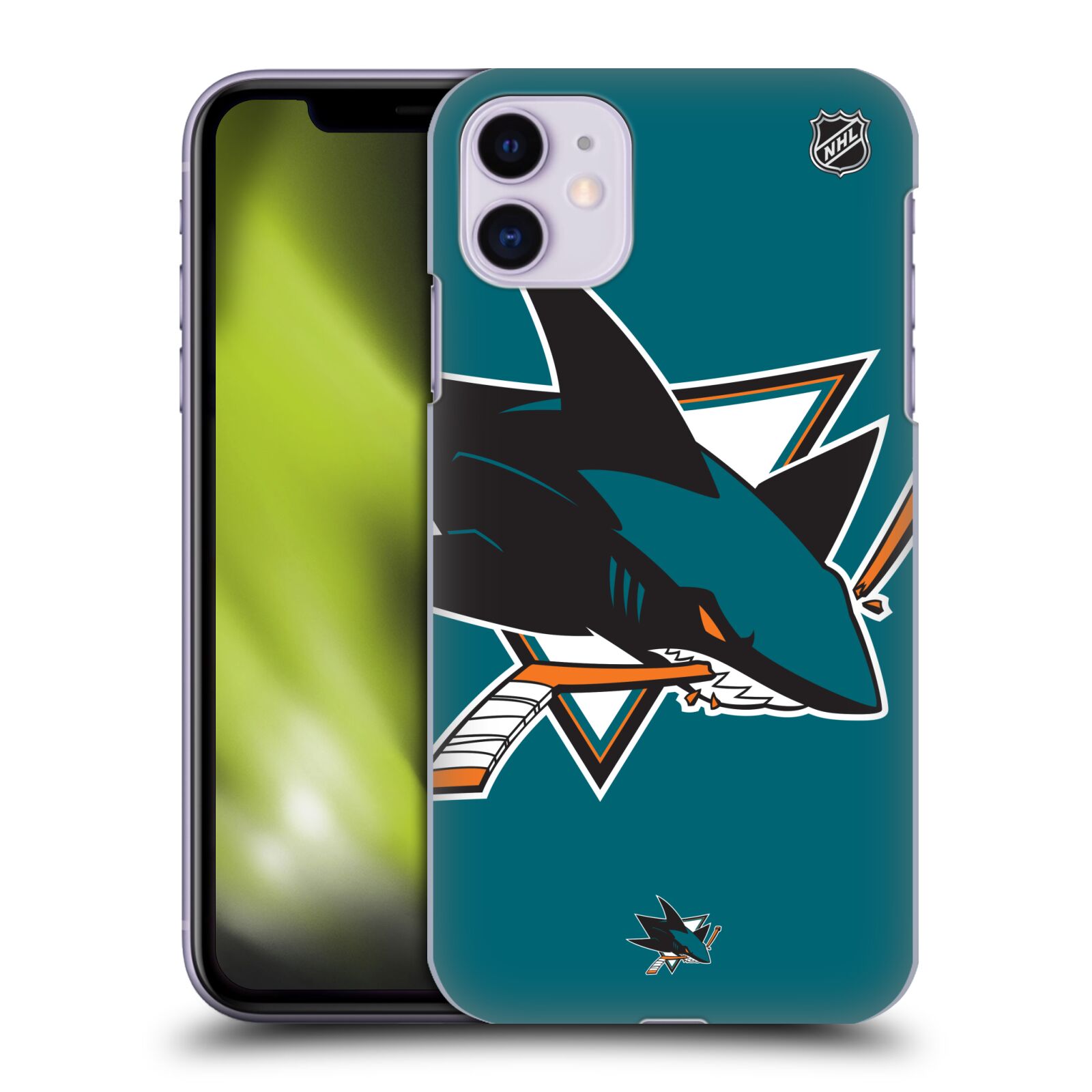 Pouzdro na mobil Apple Iphone 11 - HEAD CASE - Hokej NHL - San Jose Sharks - Velký znak