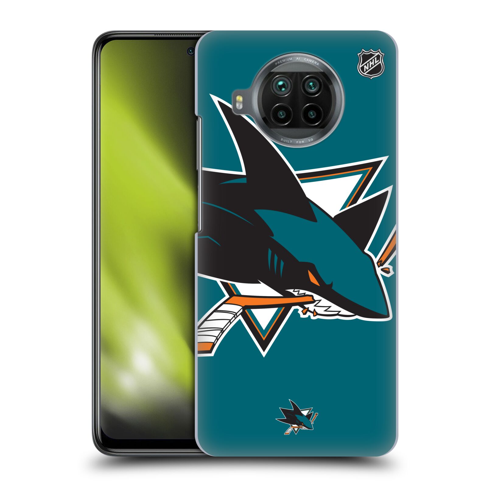 Pouzdro na mobil Xiaomi  Mi 10T LITE 5G - HEAD CASE - Hokej NHL - San Jose Sharks - Velký znak