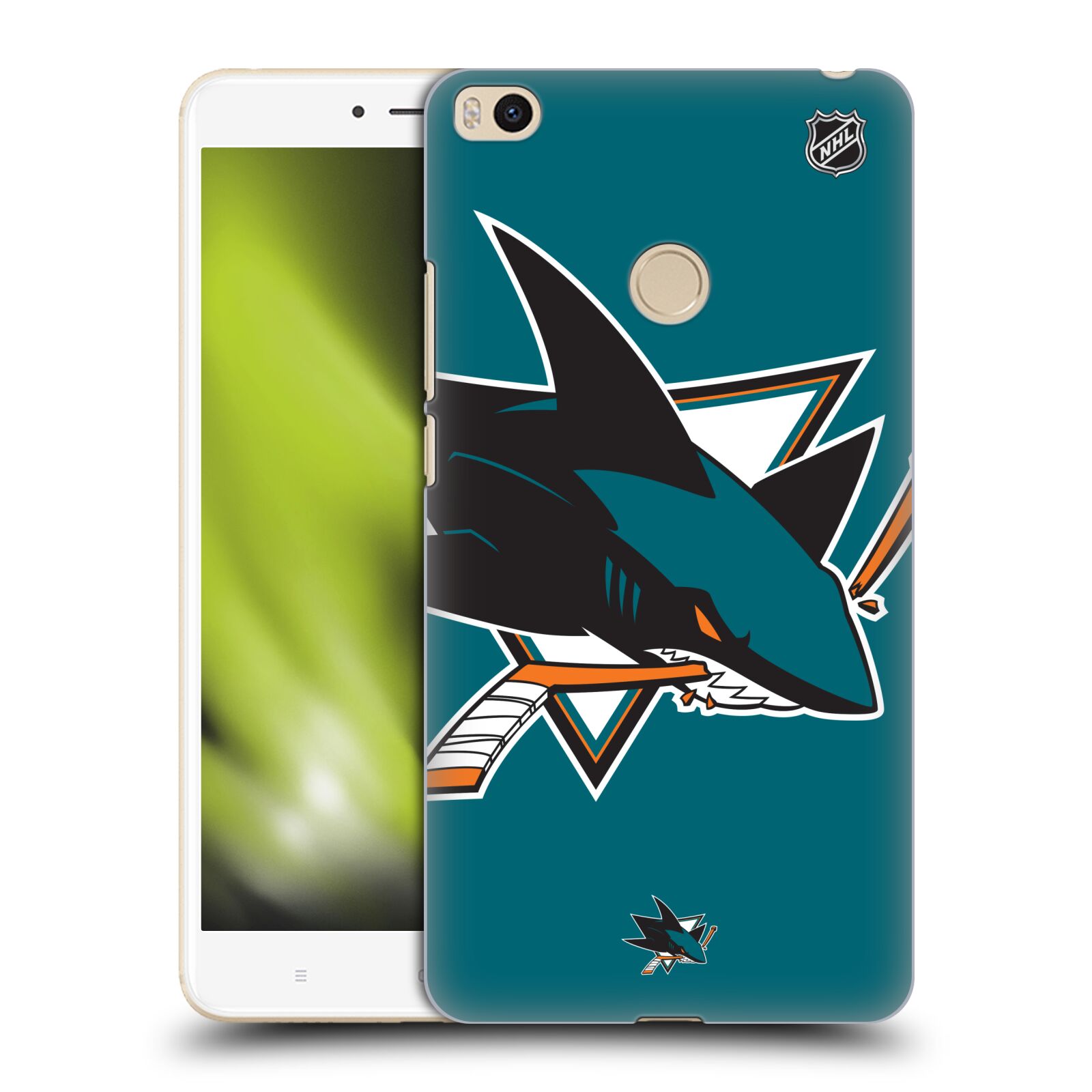 Pouzdro na mobil Xiaomi Mi Max 2 - HEAD CASE - Hokej NHL - San Jose Sharks - Velký znak