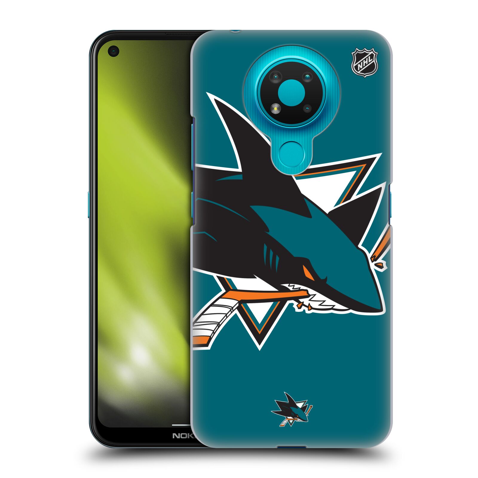 Pouzdro na mobil Nokia 3.4 - HEAD CASE - Hokej NHL - San Jose Sharks - Velký znak