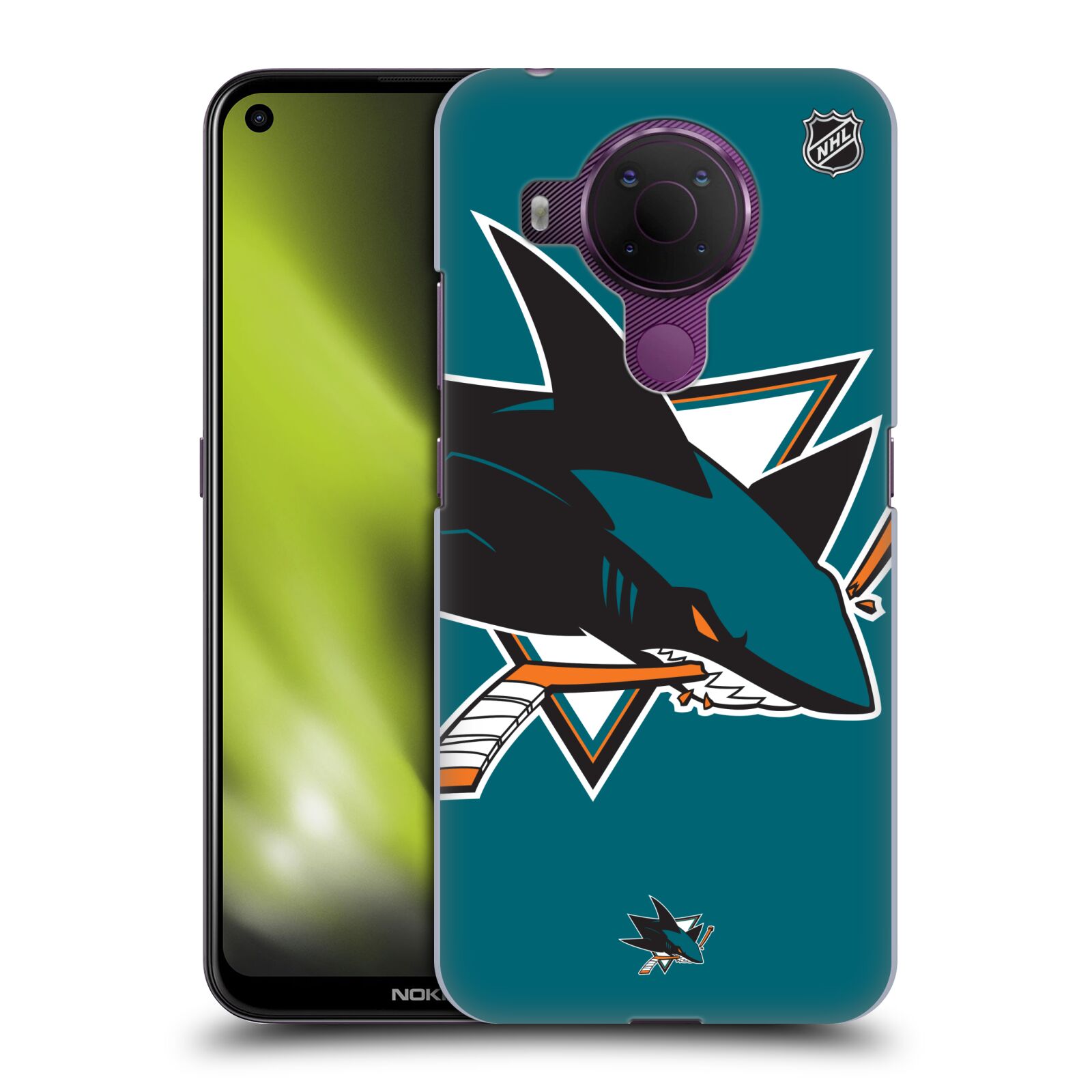 Pouzdro na mobil Nokia 5.4 - HEAD CASE - Hokej NHL - San Jose Sharks - Velký znak